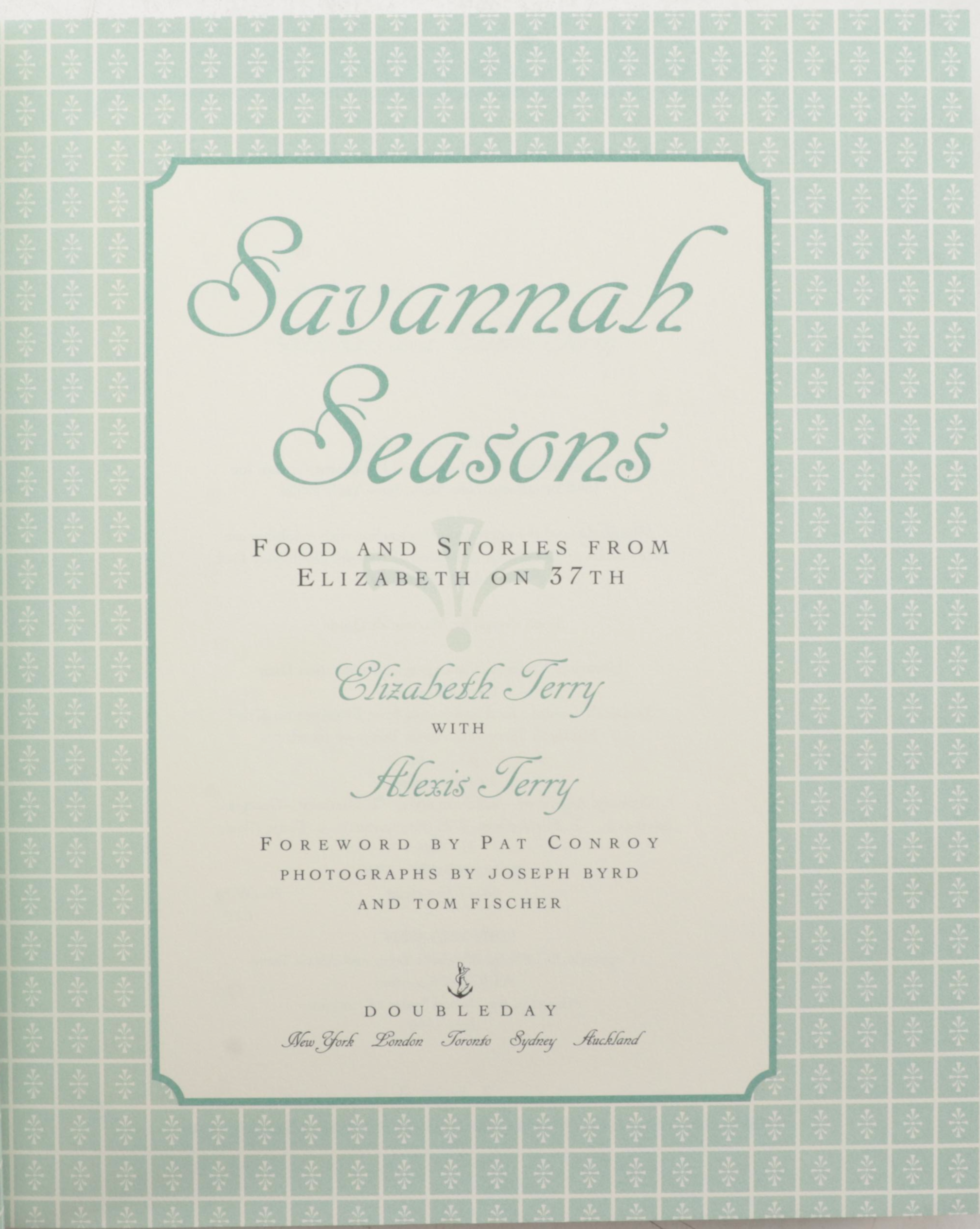 Signed "Savannah Seasons" by Elizabeth Terry and More Cookbooks