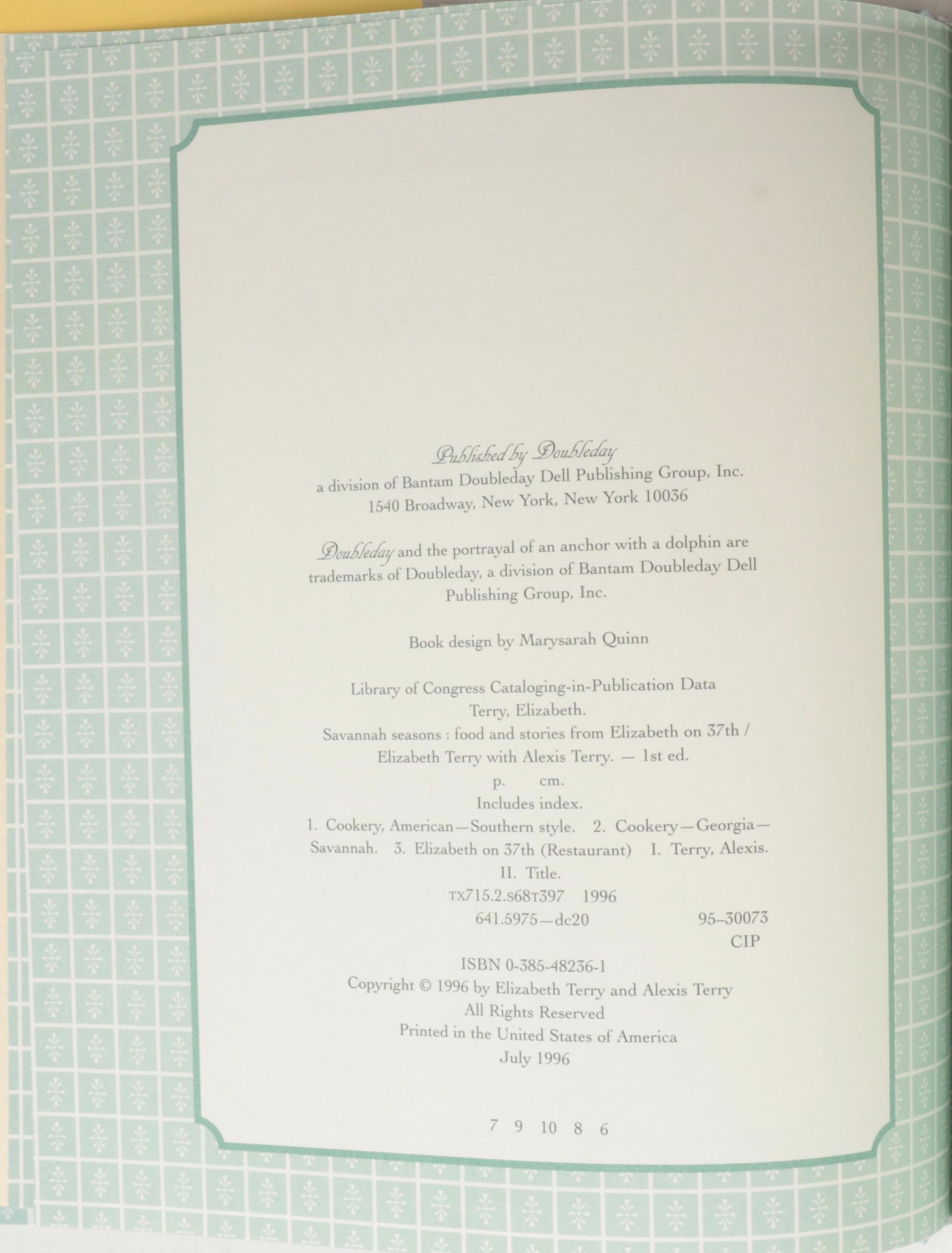 Signed "Savannah Seasons" by Elizabeth Terry and More Cookbooks