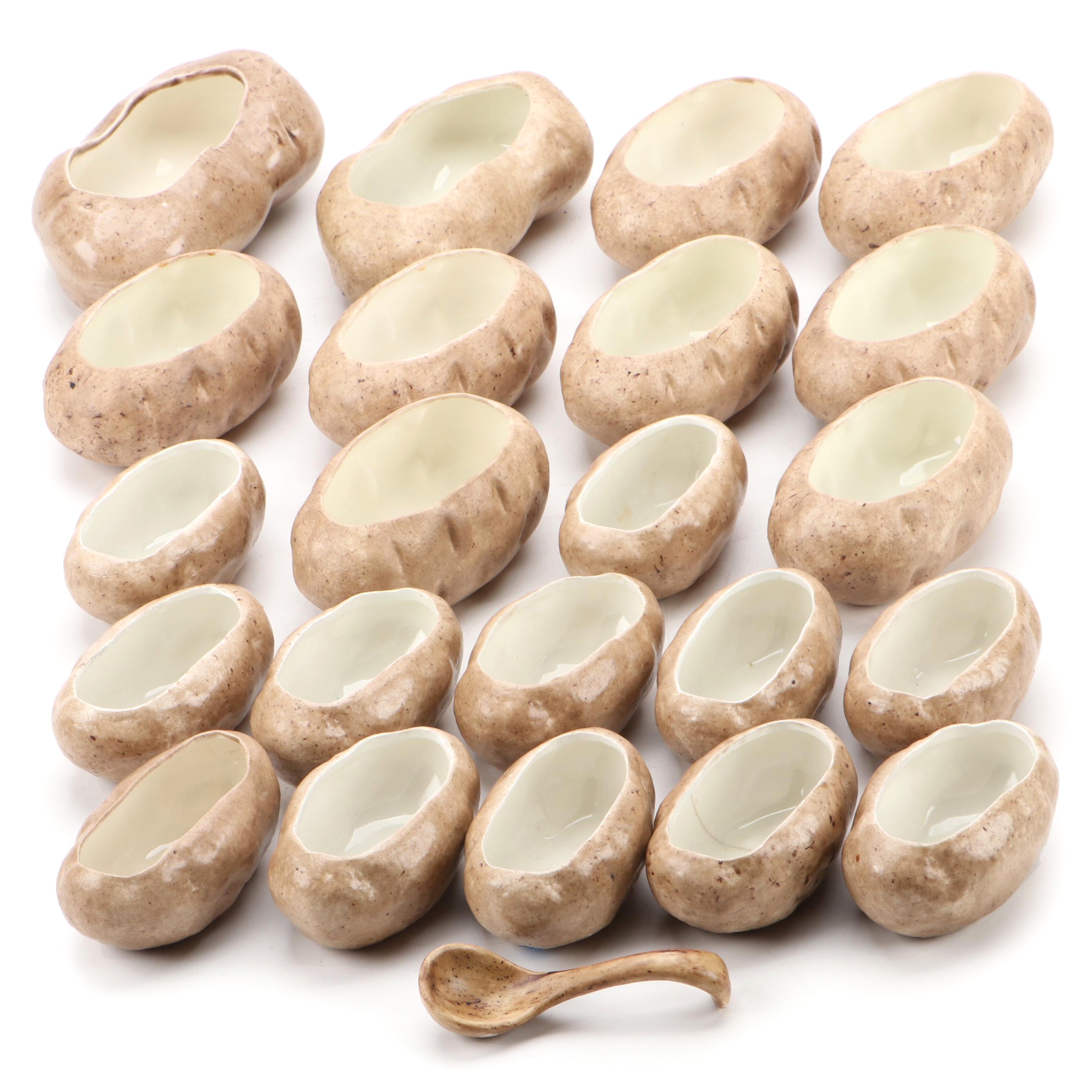McNees Pottery and Other Ceramic Potato Shaped Dishes