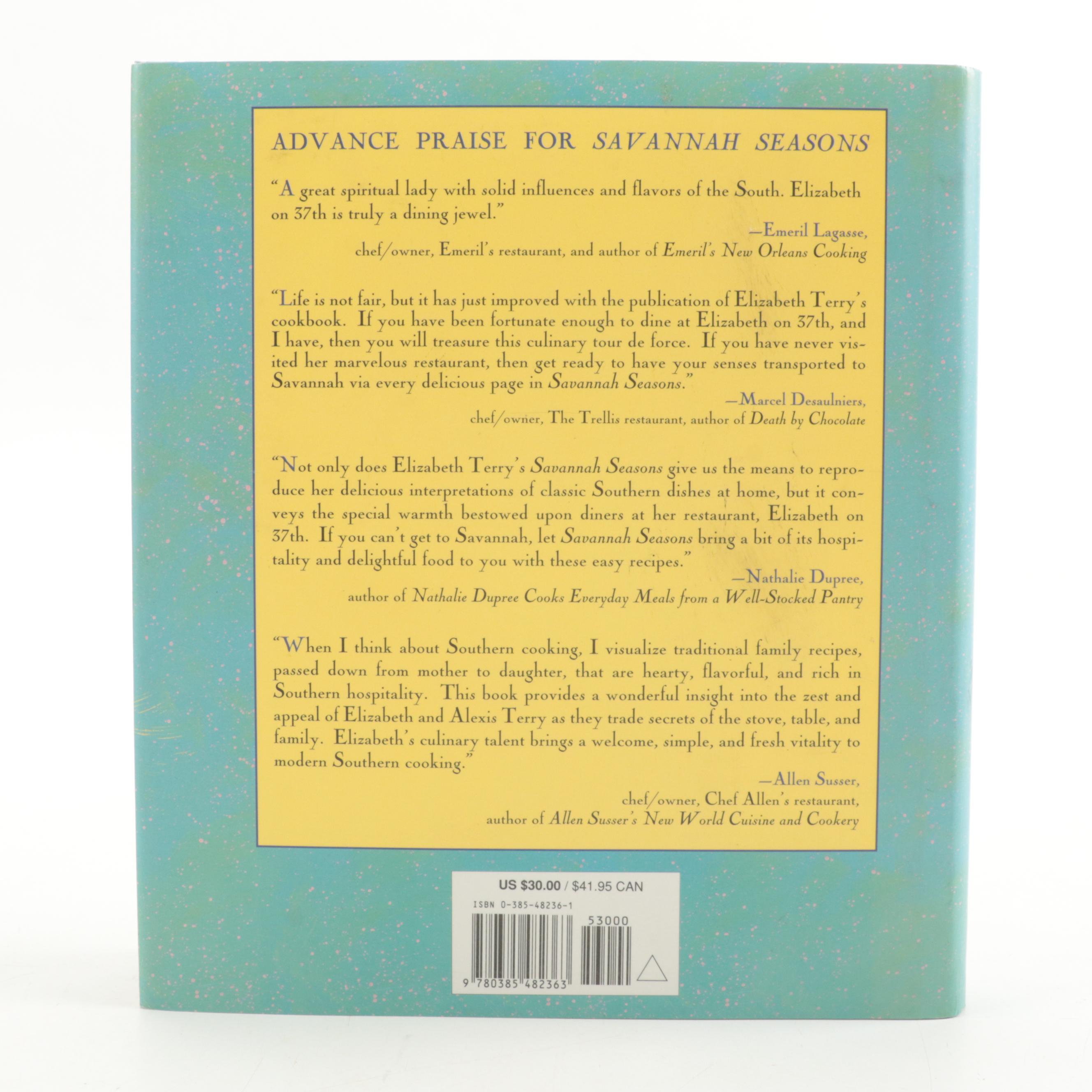 Signed "Savannah Seasons" by Elizabeth Terry and More Cookbooks