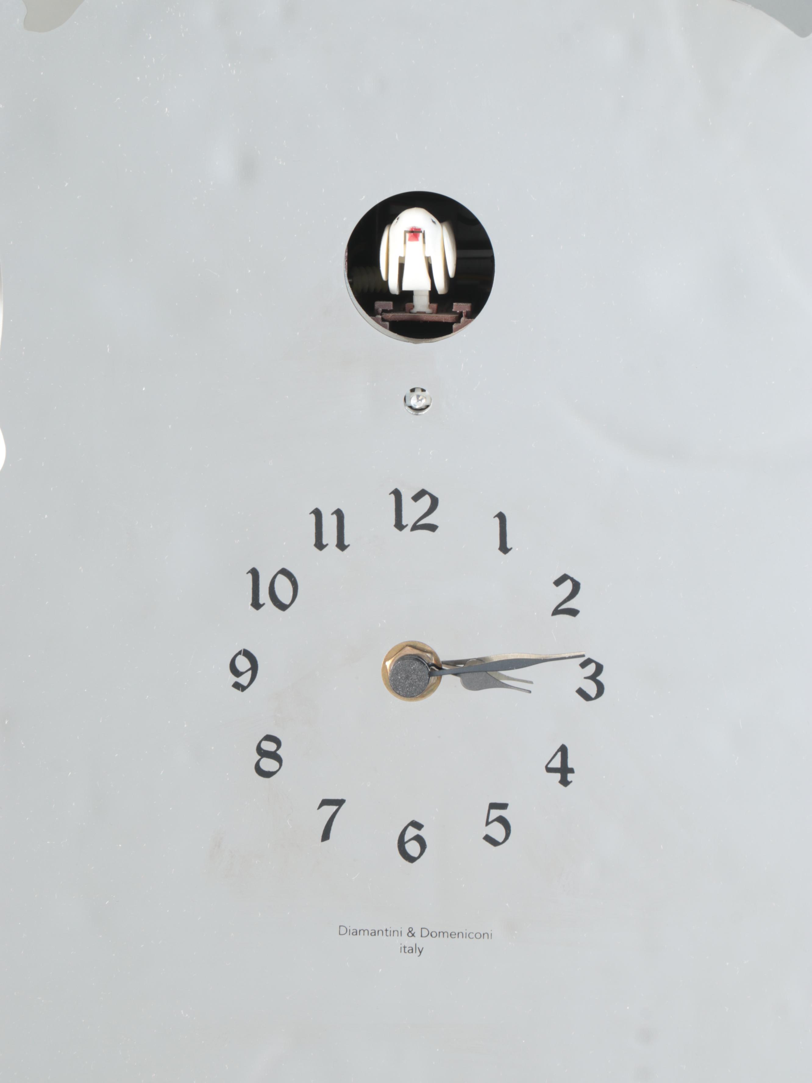 Diamantini & Domeniconi Black Forest Style Mirrored Cuckoo Clock