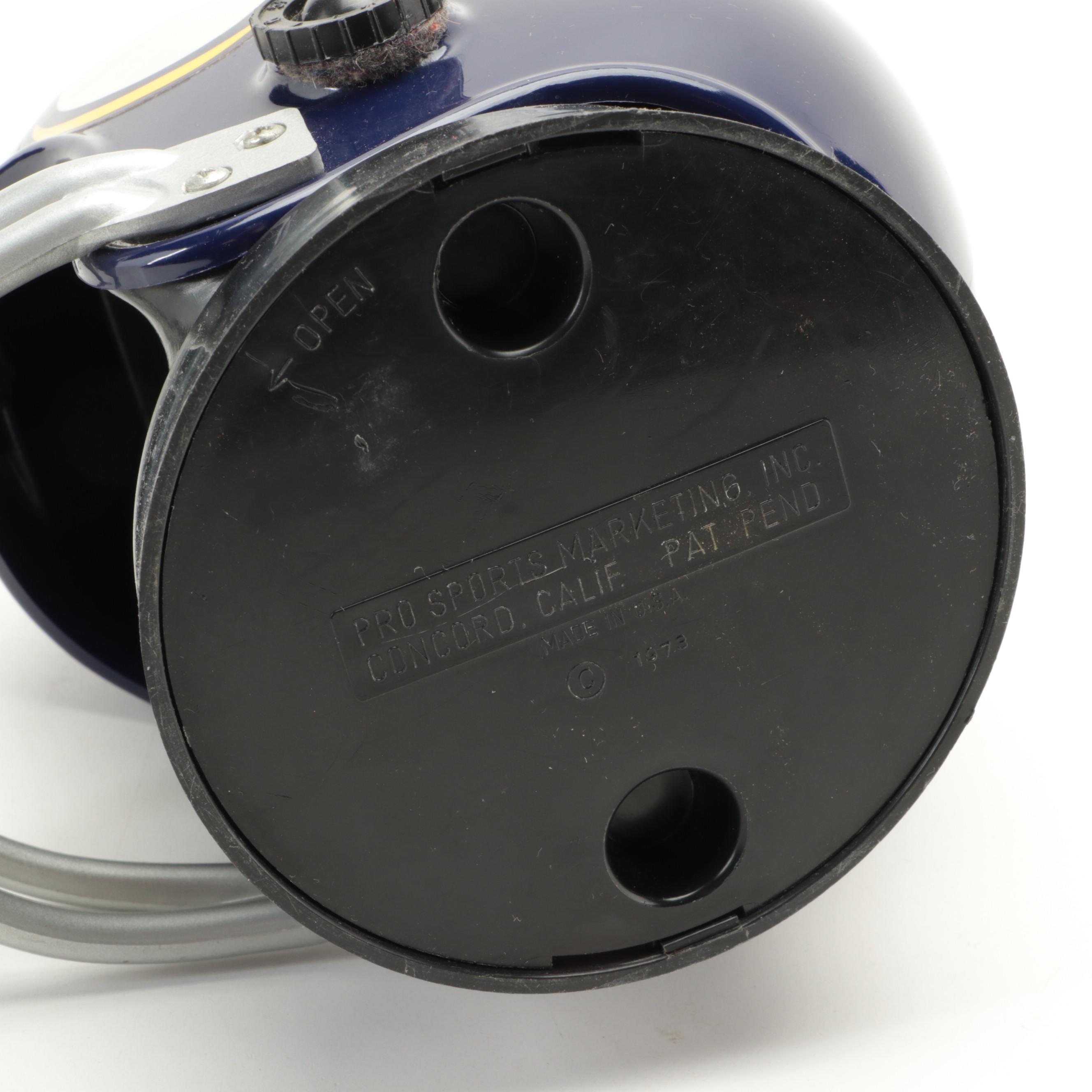 Minnesota Vikings Pennant with Pro Sports Marketing Helmet Radio, Late 20th C.