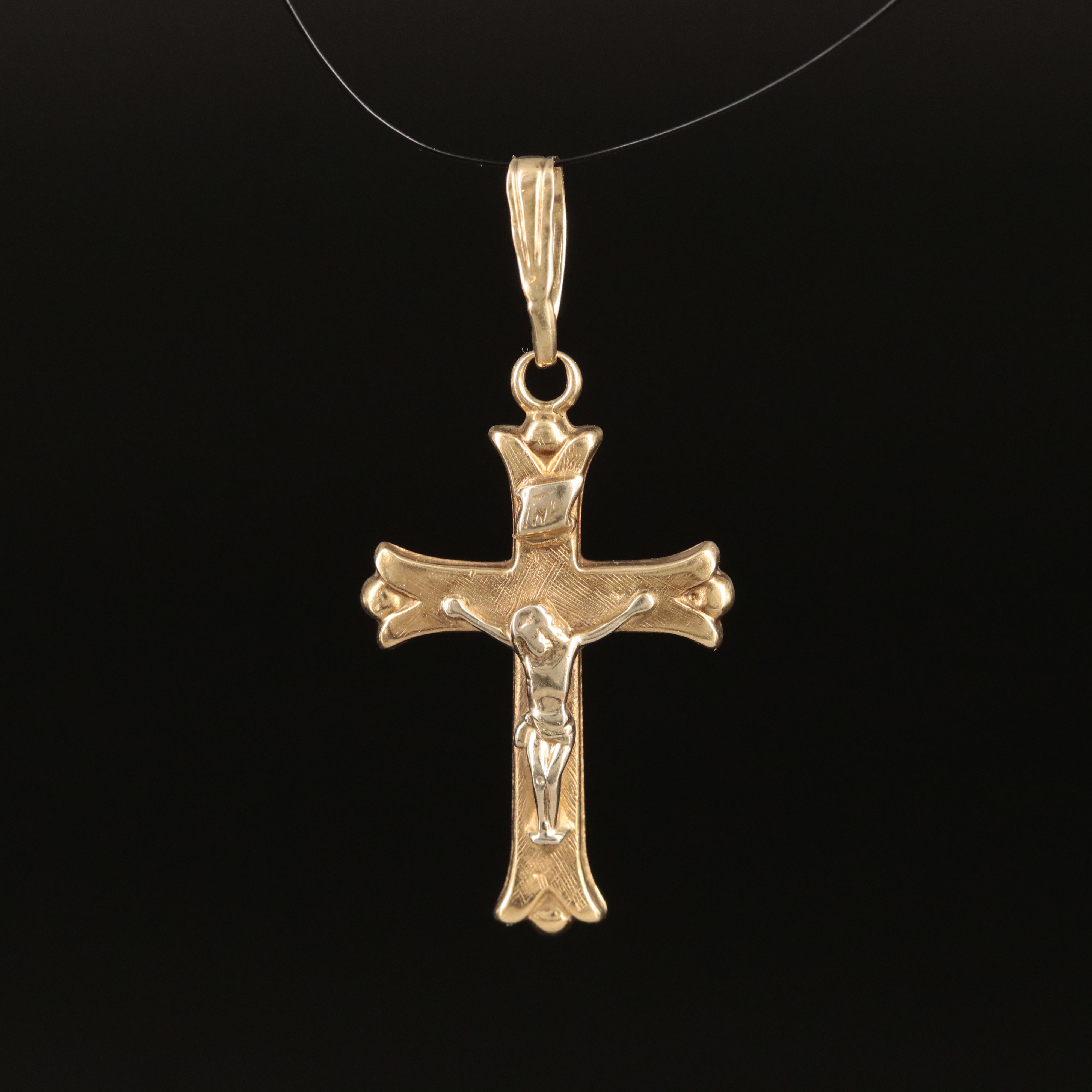 14K Crucifix Pendant