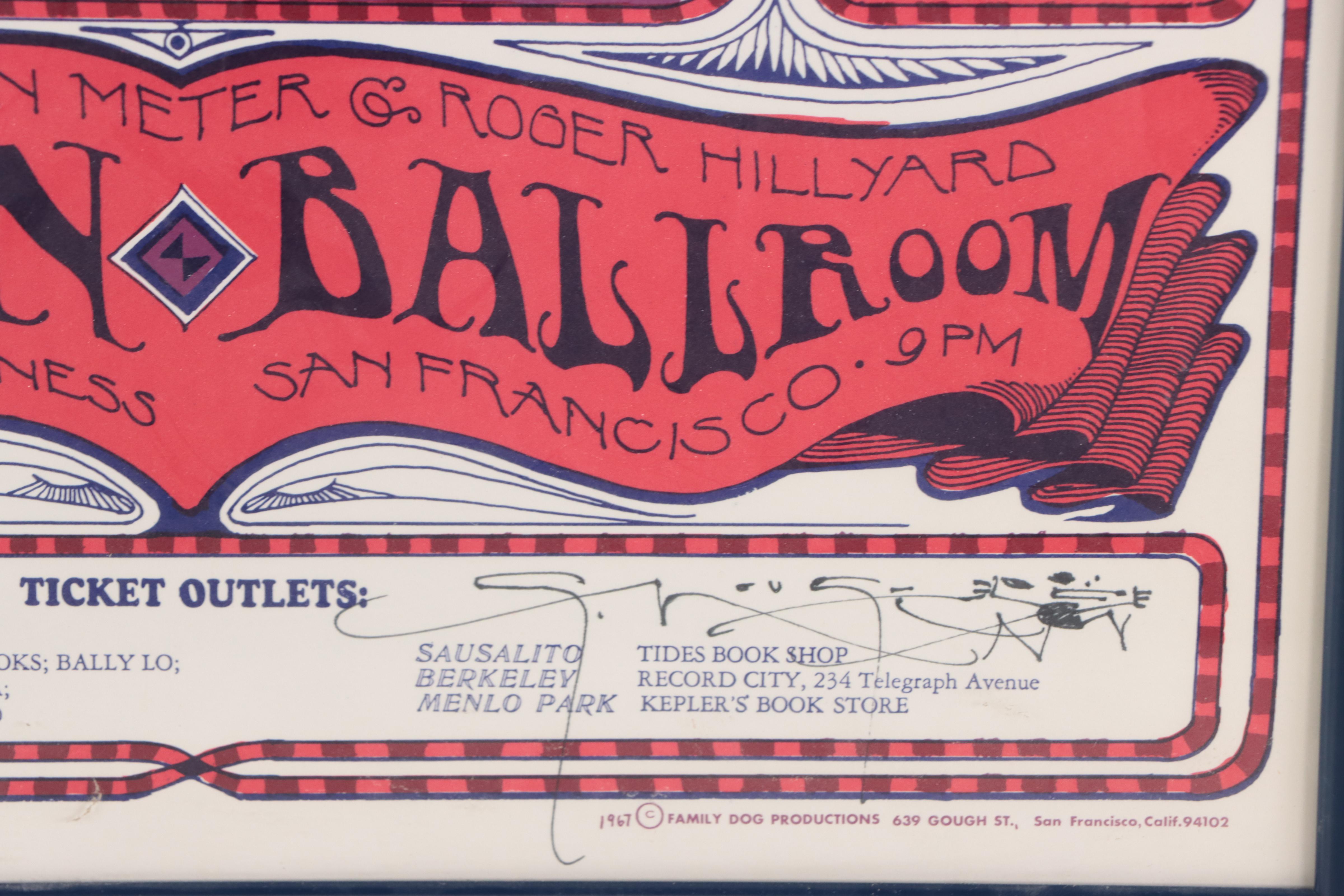 Stanley Mouse and Alton Kelley Color Lithograph Concert Poster, 1967