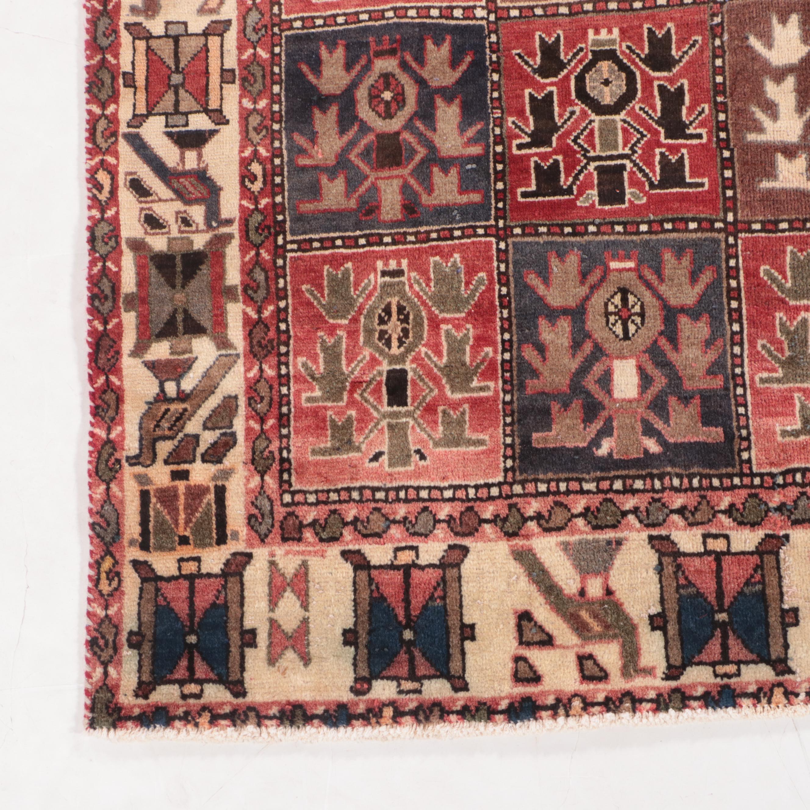 4'9 x 9'3 Persian Bakhtiari Garden Panel Area Rug