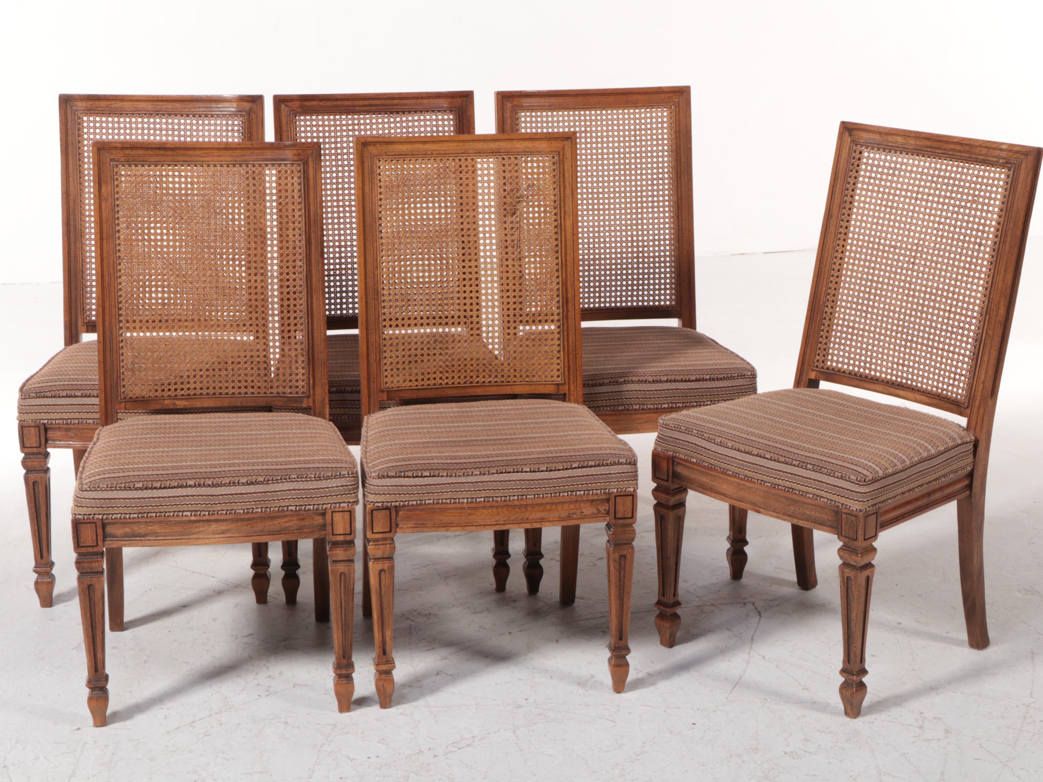 Seven-Piece George III Style Oak and Glass Top Dining Set