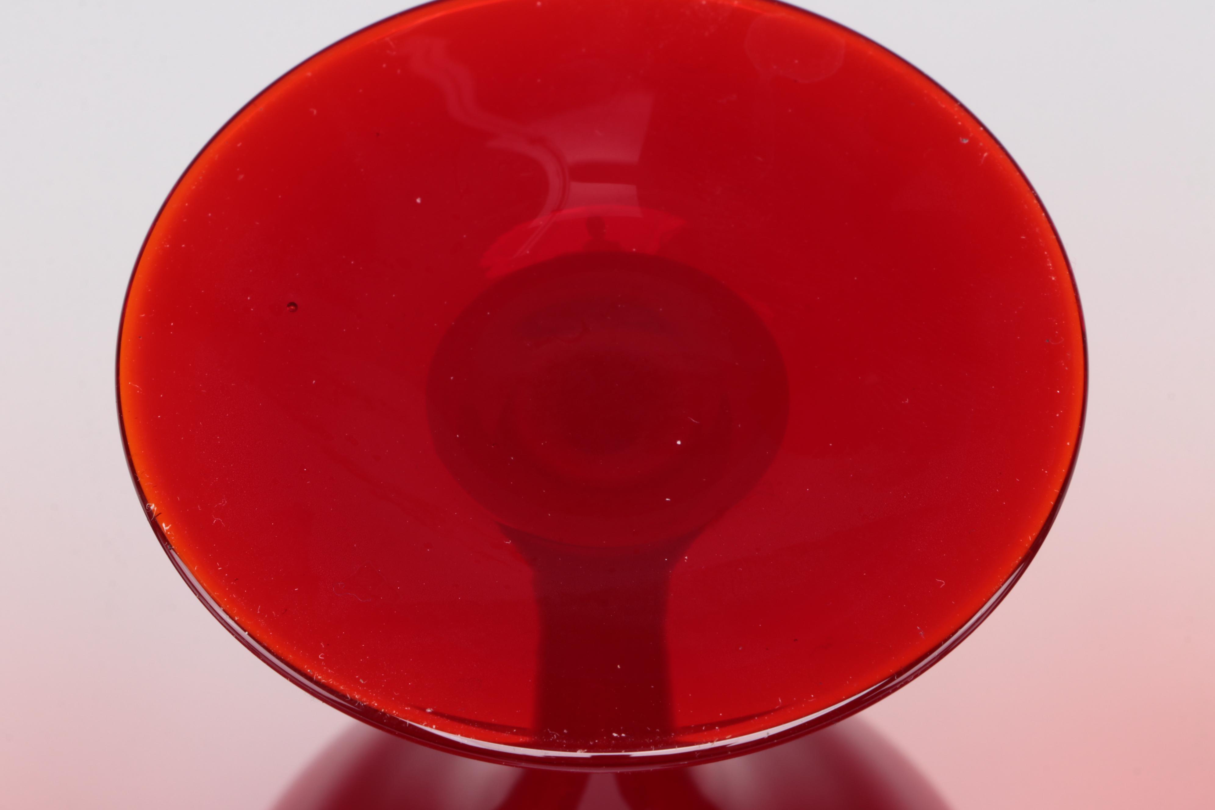 Cincinnati Reds Glasses with Red Stemware and Vase