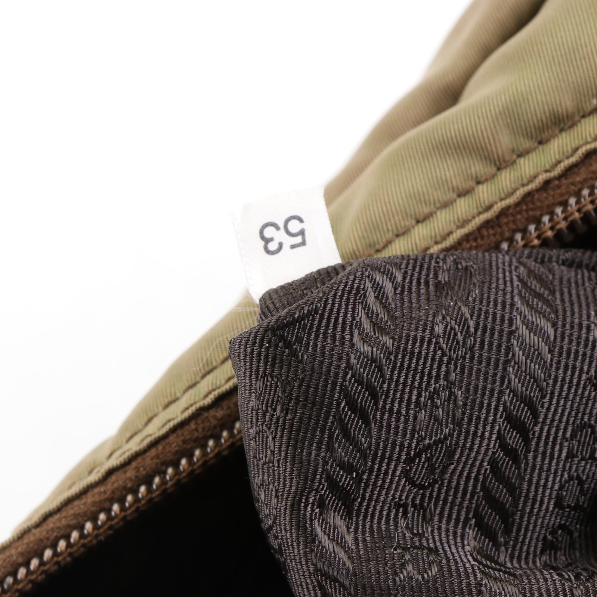 Prada Crossbody Bag in Nylon Twill with Leather Trim