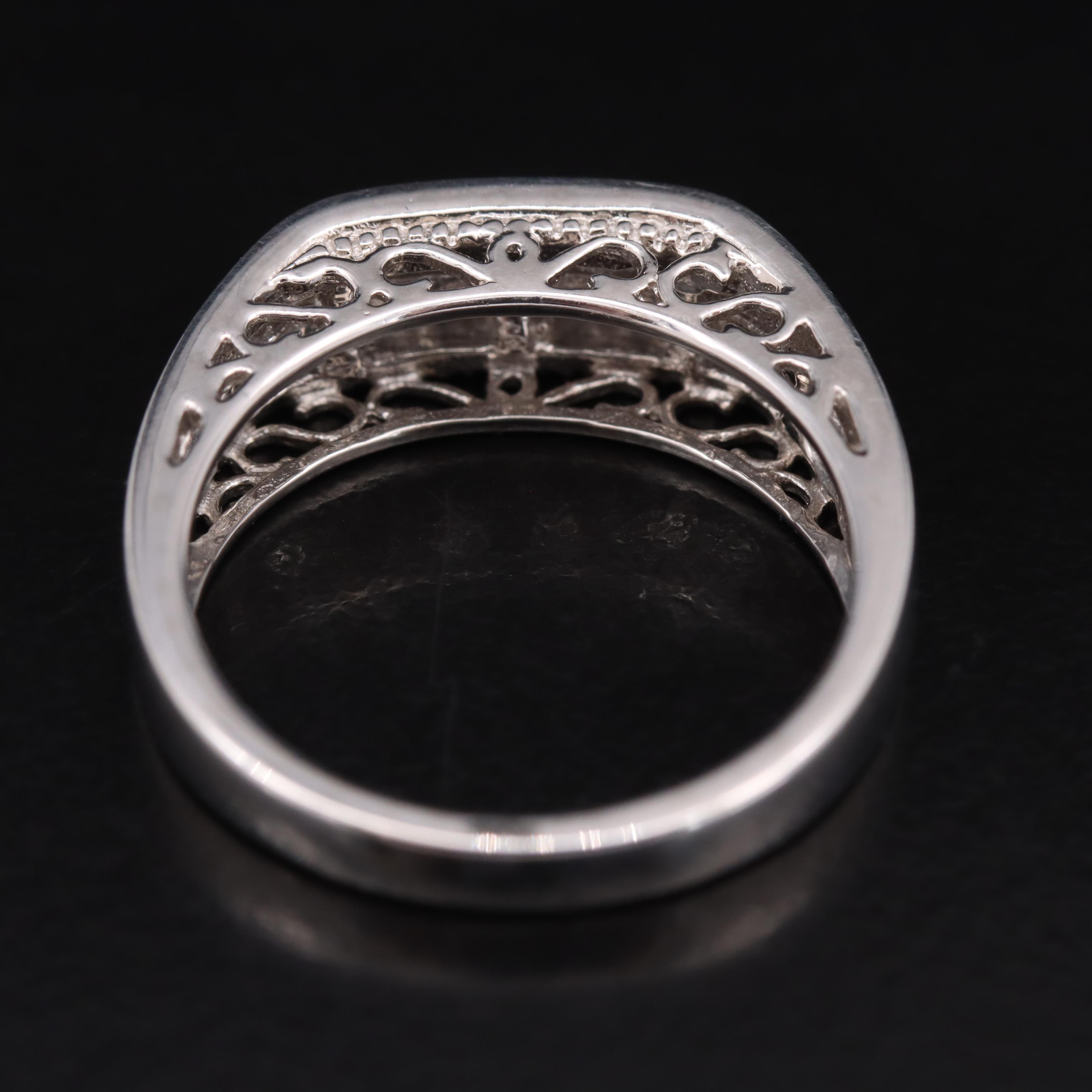 Platinum 0.50 CTW Diamond Double Channel Band