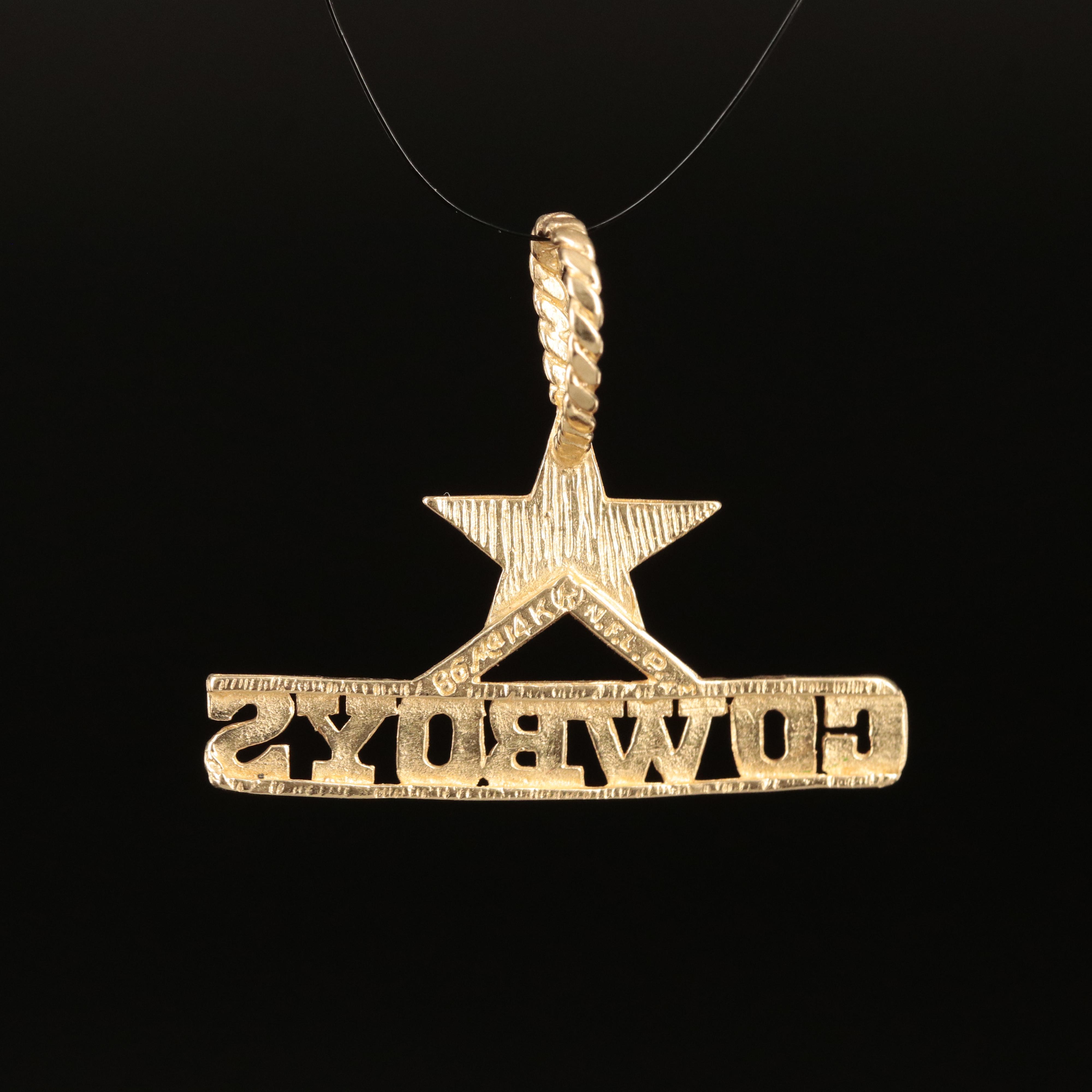 14K Dallas Cowboys Pendant