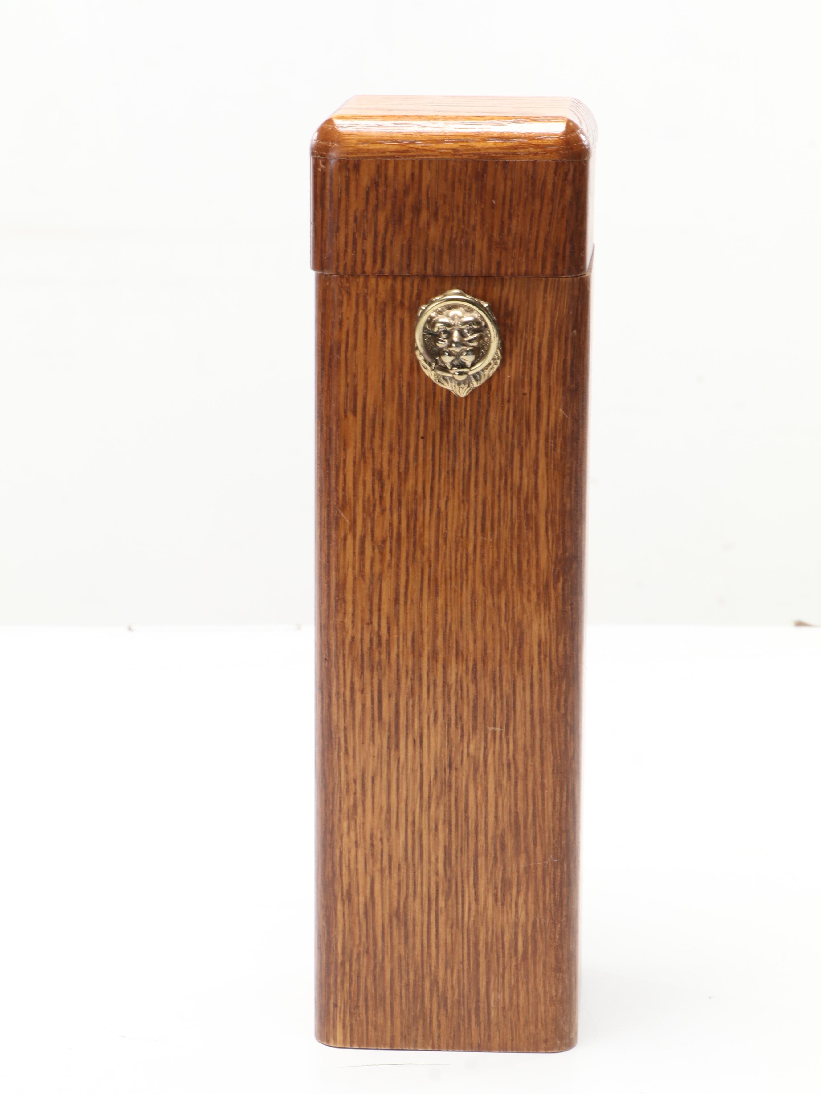 Basketville Brass and Wood Kindling Bucket with Bellows and Match Holder