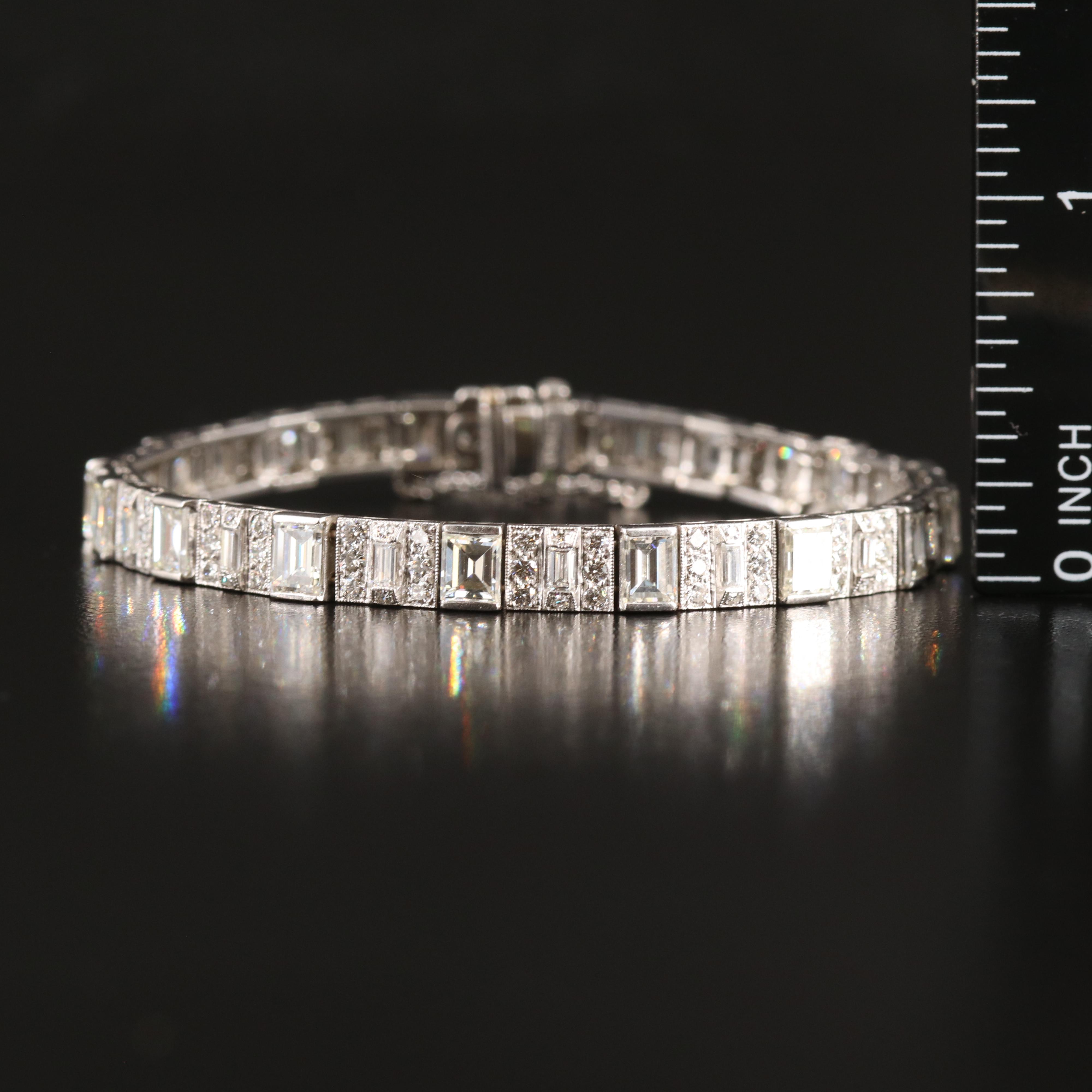 Edward Petri Platinum 7.18 CTW Diamond Line Bracelet