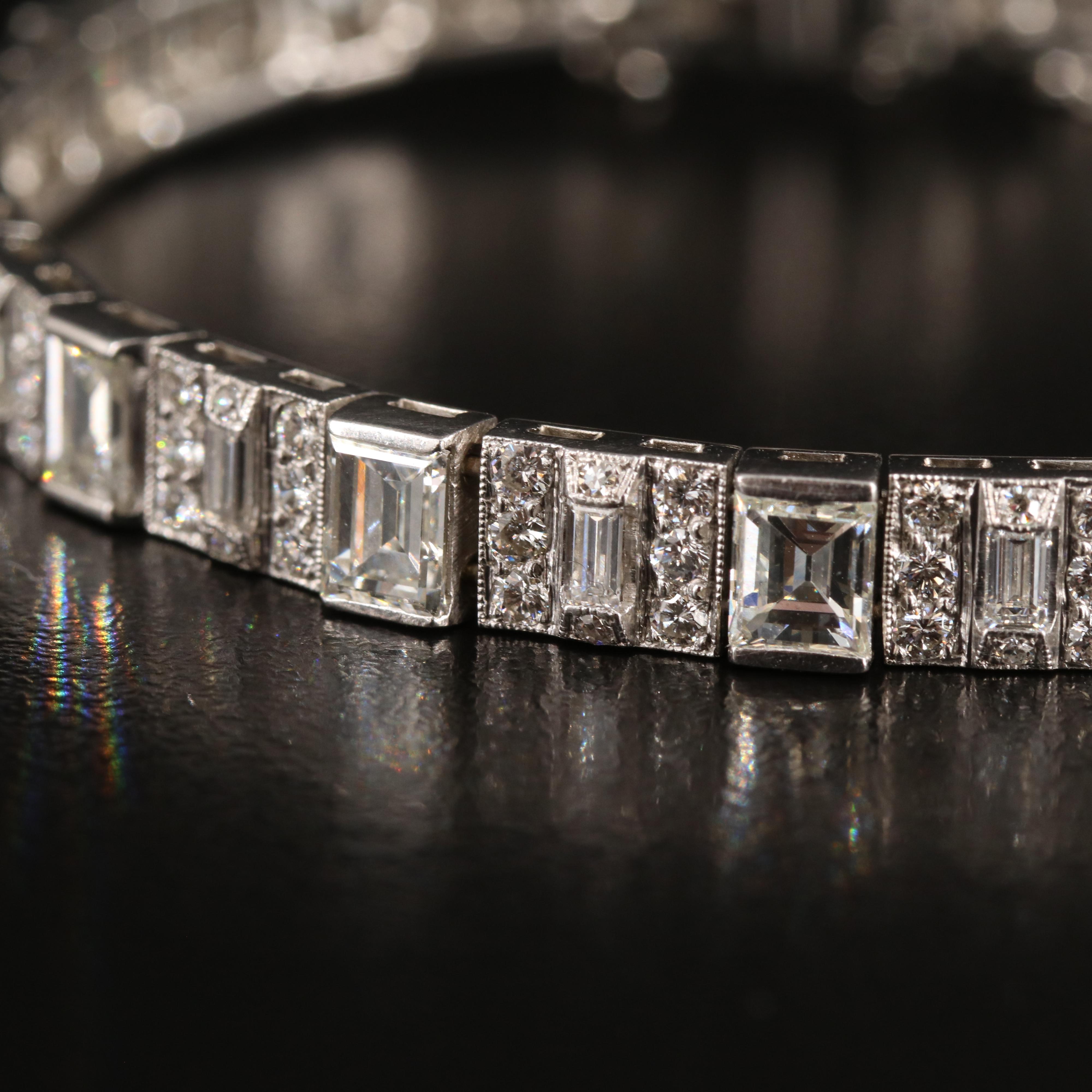 Edward Petri Platinum 7.18 CTW Diamond Line Bracelet