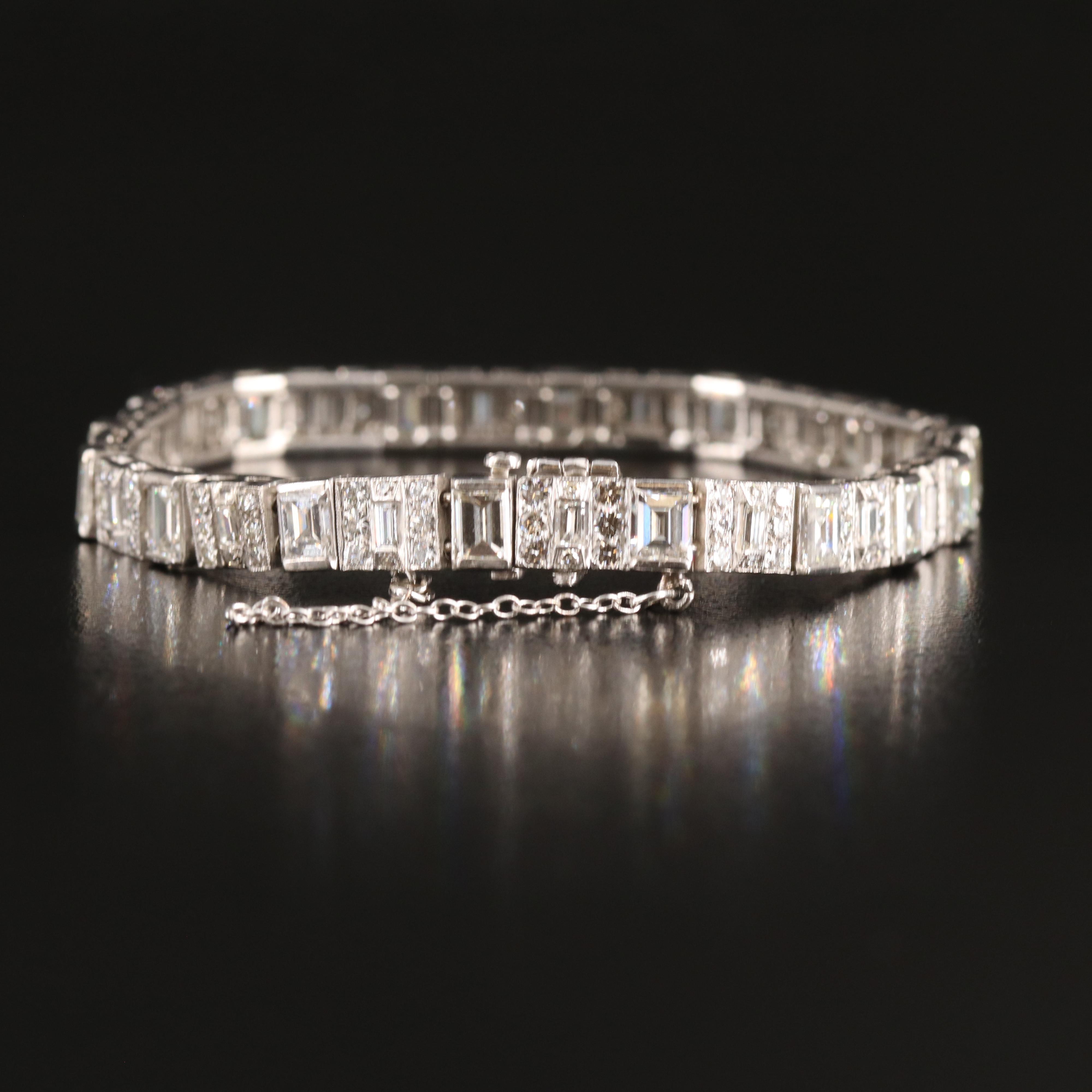 Edward Petri Platinum 7.18 CTW Diamond Line Bracelet