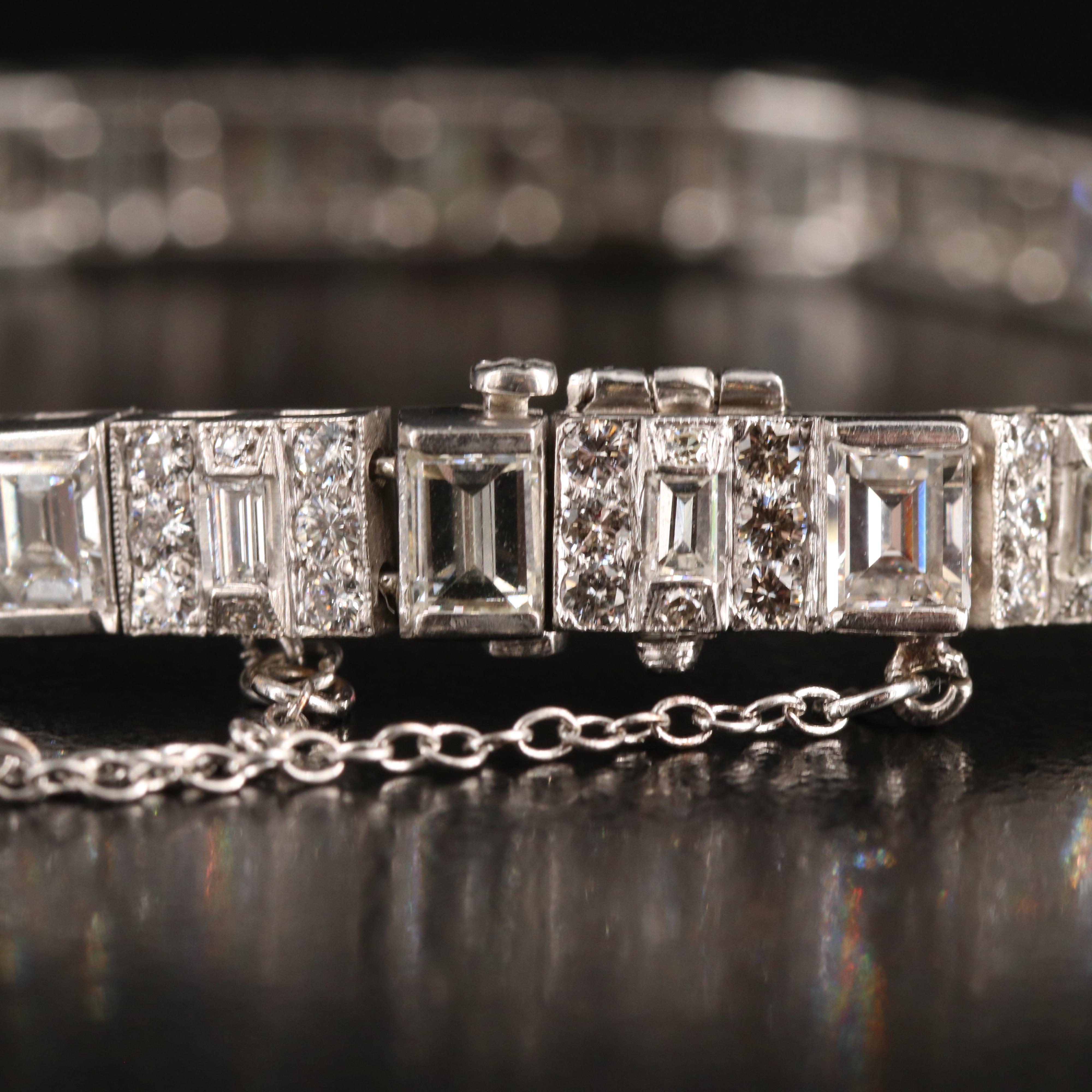 Edward Petri Platinum 7.18 CTW Diamond Line Bracelet