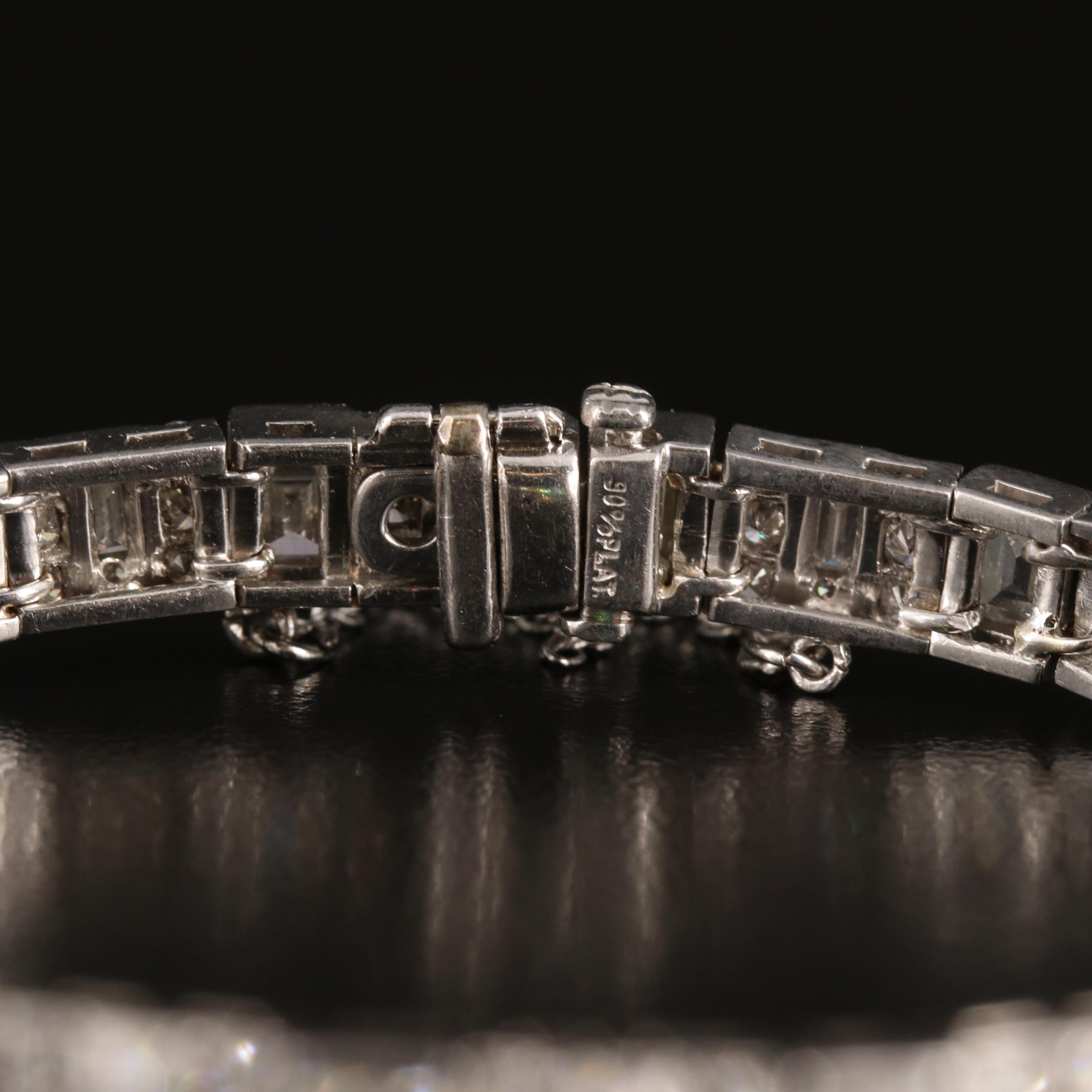 Edward Petri Platinum 7.18 CTW Diamond Line Bracelet