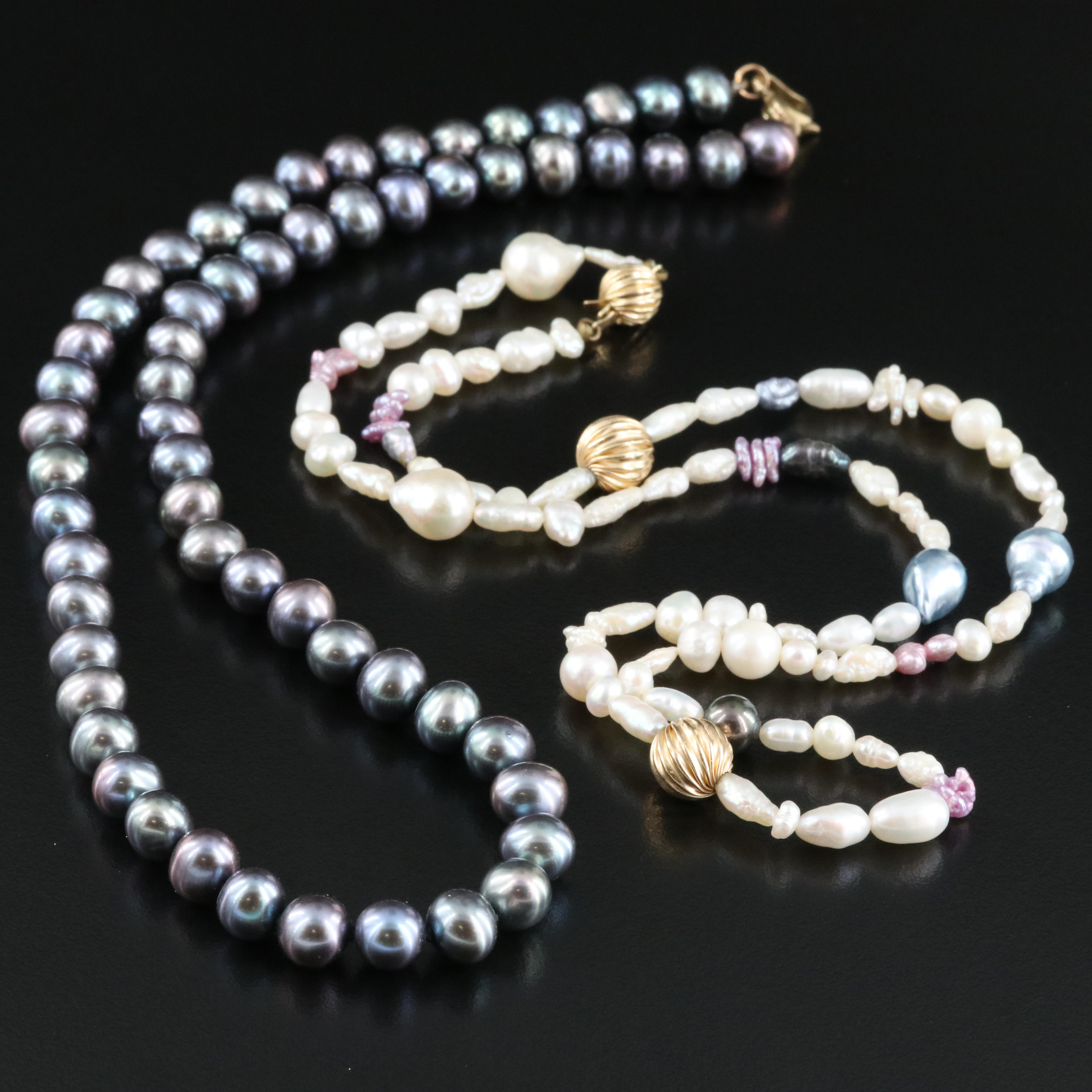 14K Pearl Necklaces