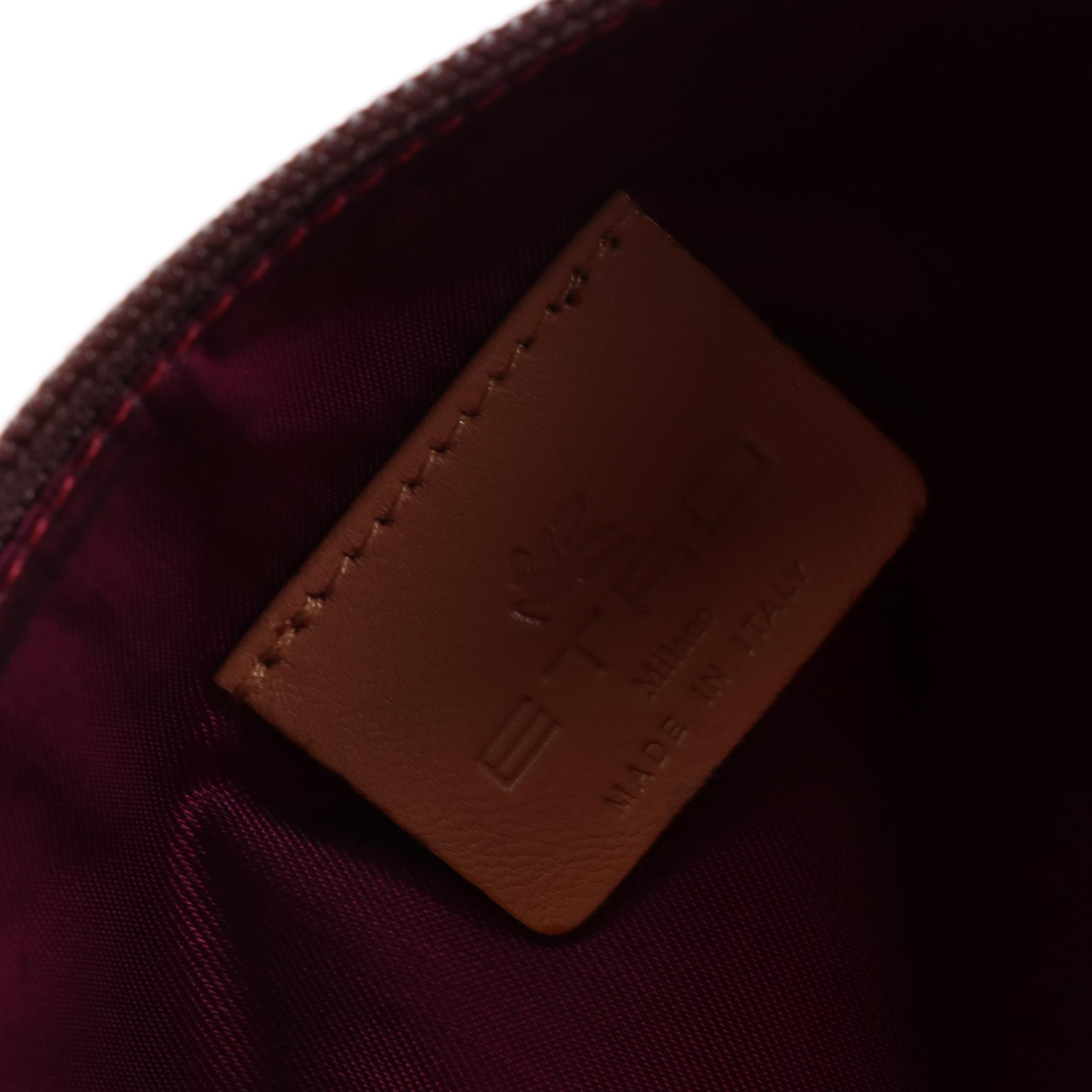 ETRO Accessories Pouch in Paisley Coated Canvas and Leather