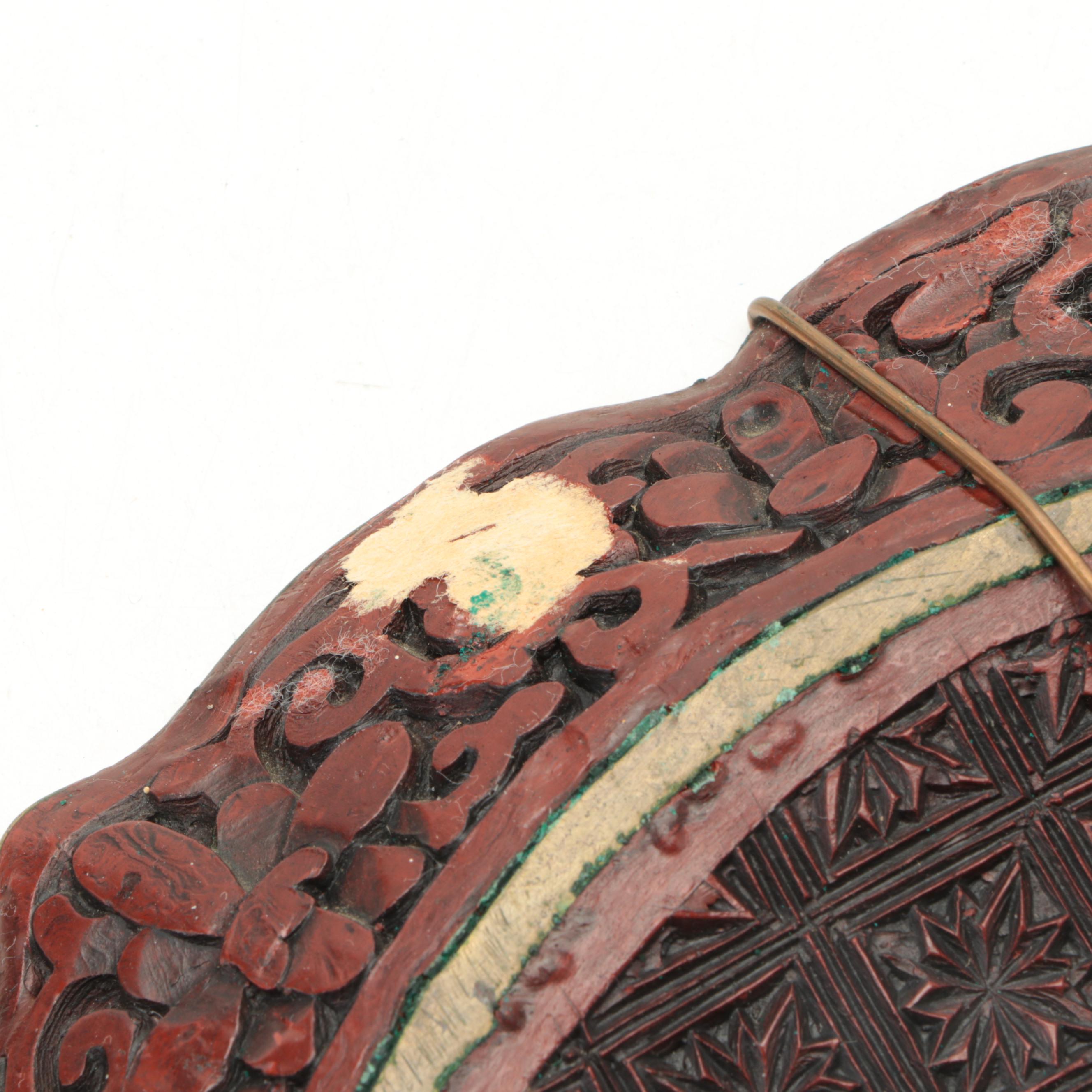 Chinese Republic Period Cinnabar Plates