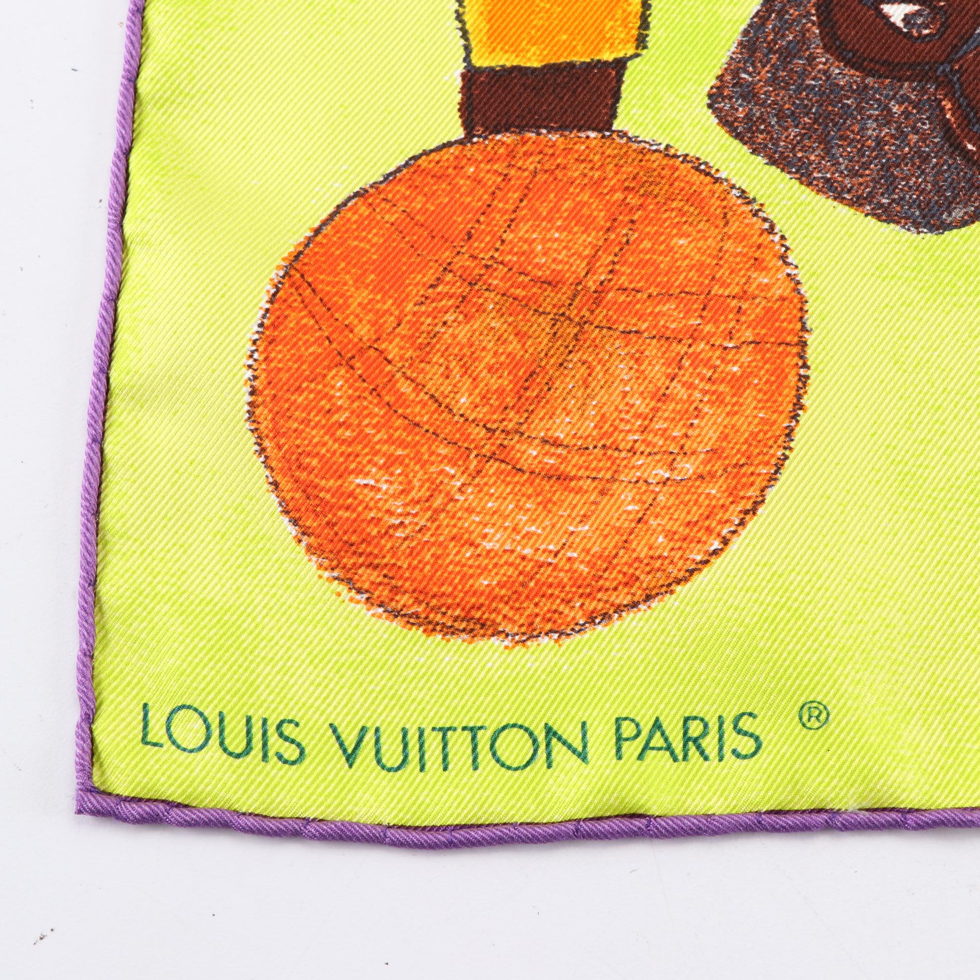 Louis Vuitton Limited Edition William Wilson "La Ronde Des Signes" Silk Scarf