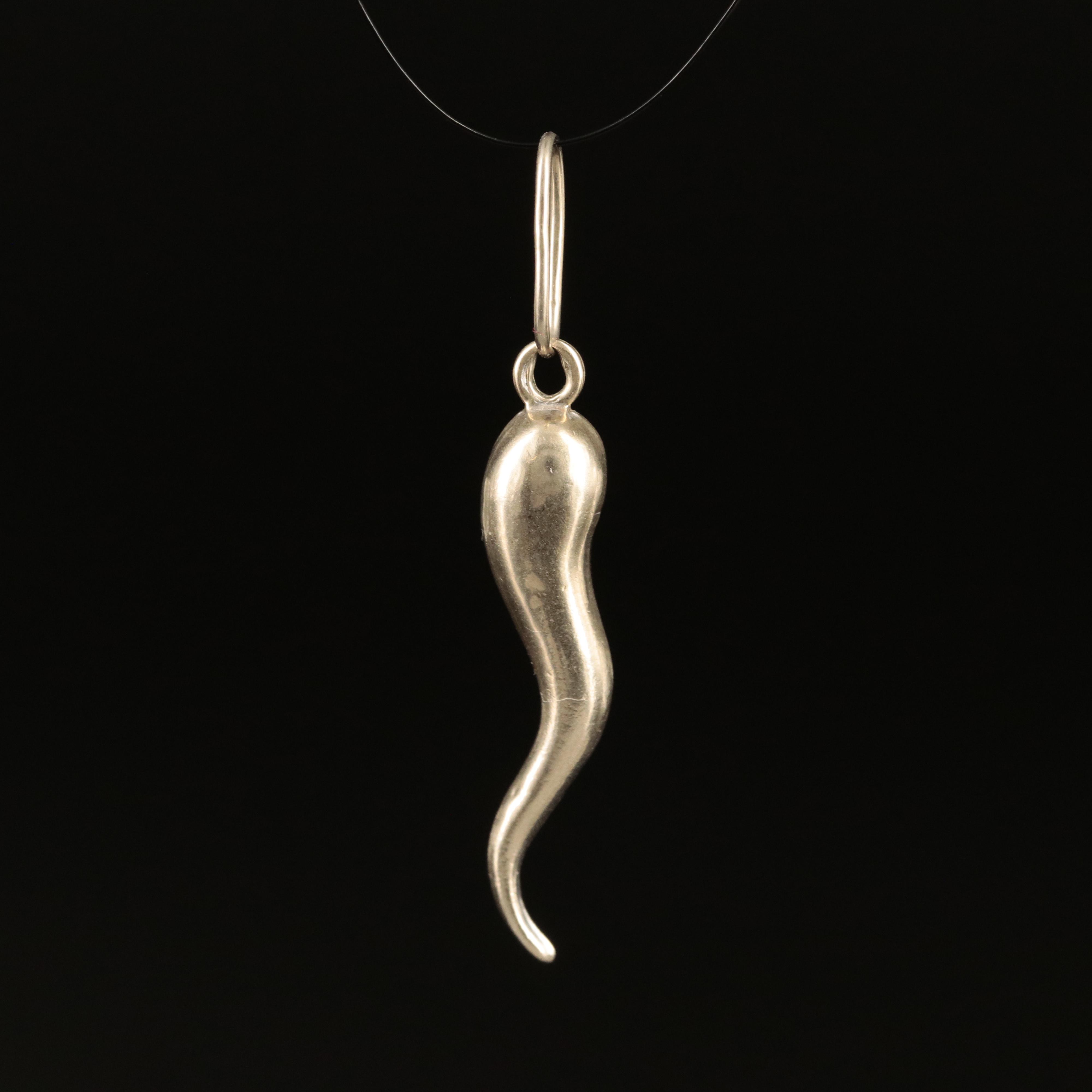 14K Cornicello Pendant