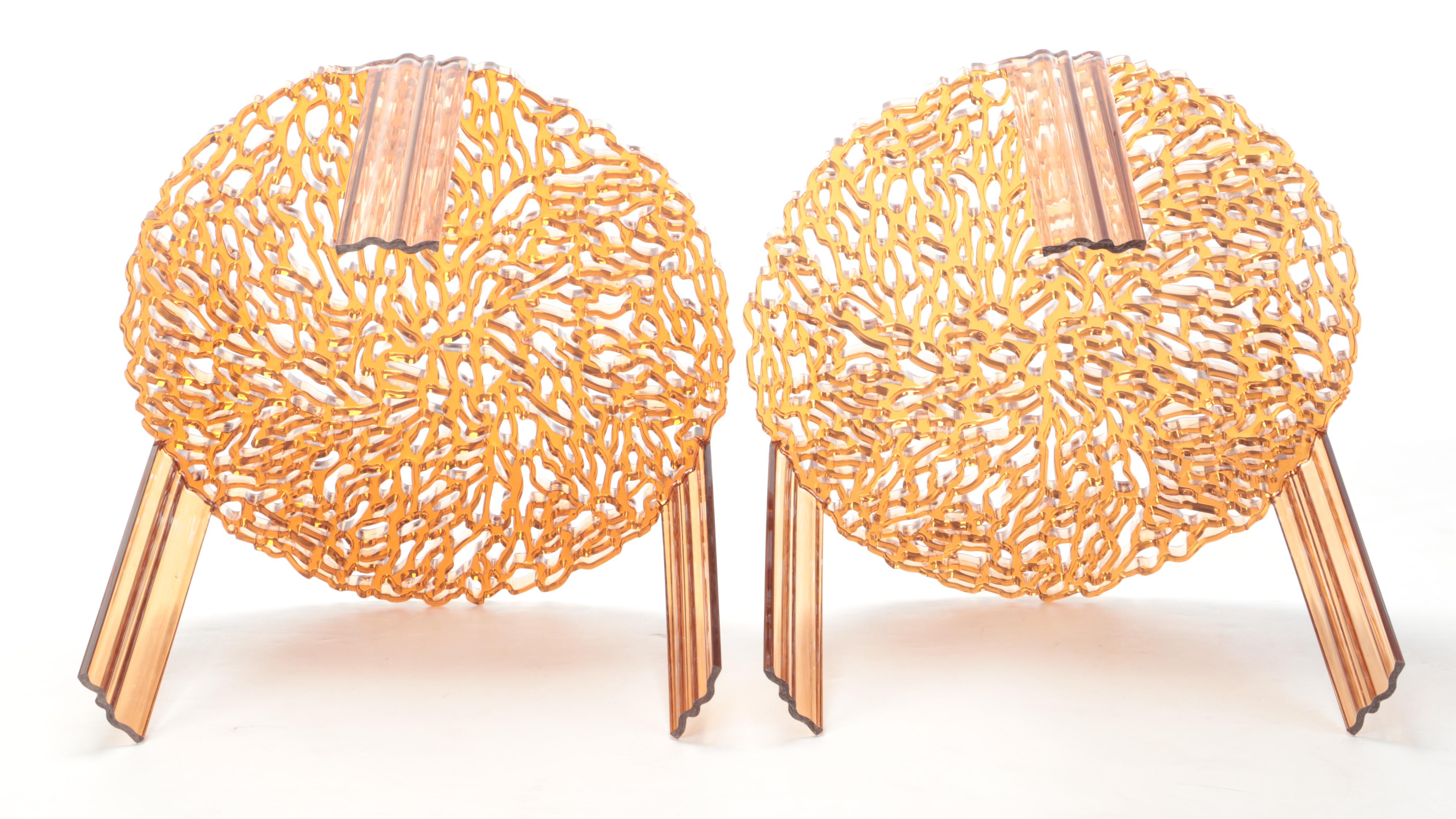 Pair of Patricia Urquiola for Kartell Acrylic T-Tables
