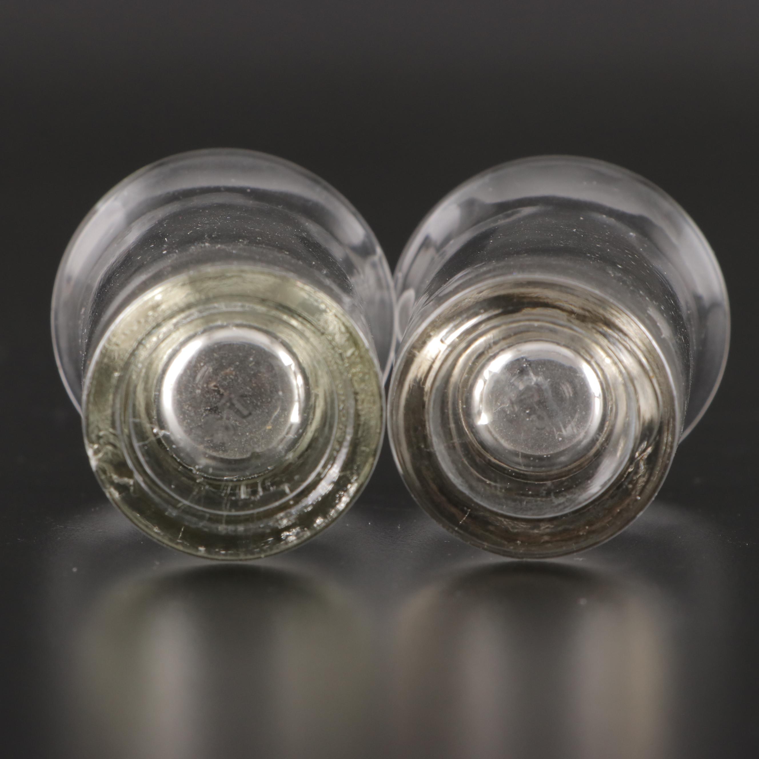 Mid Century Modern Style Glass Shot Glasses, Mid to Late 20th Century