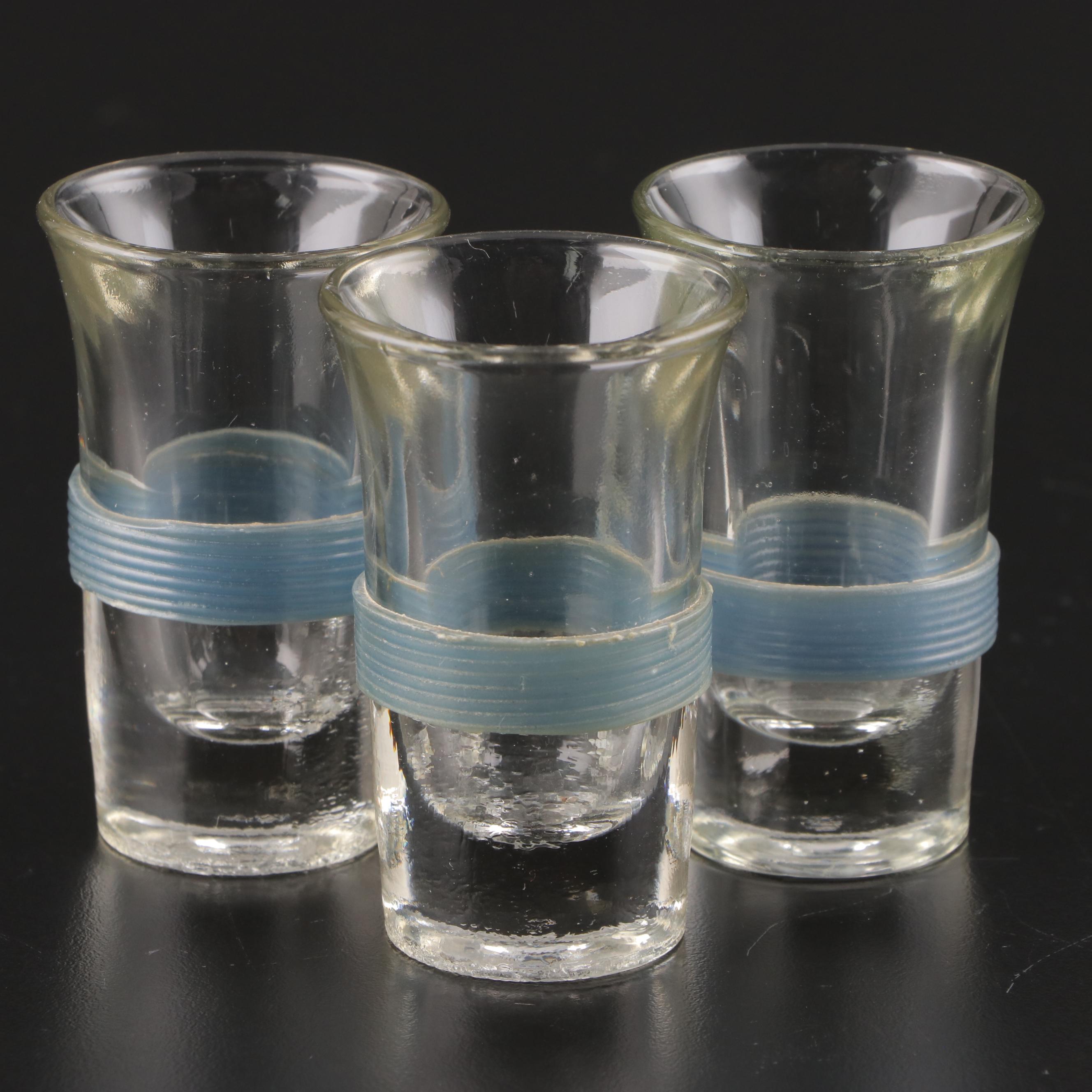Mid Century Modern Style Glass Shot Glasses, Mid to Late 20th Century