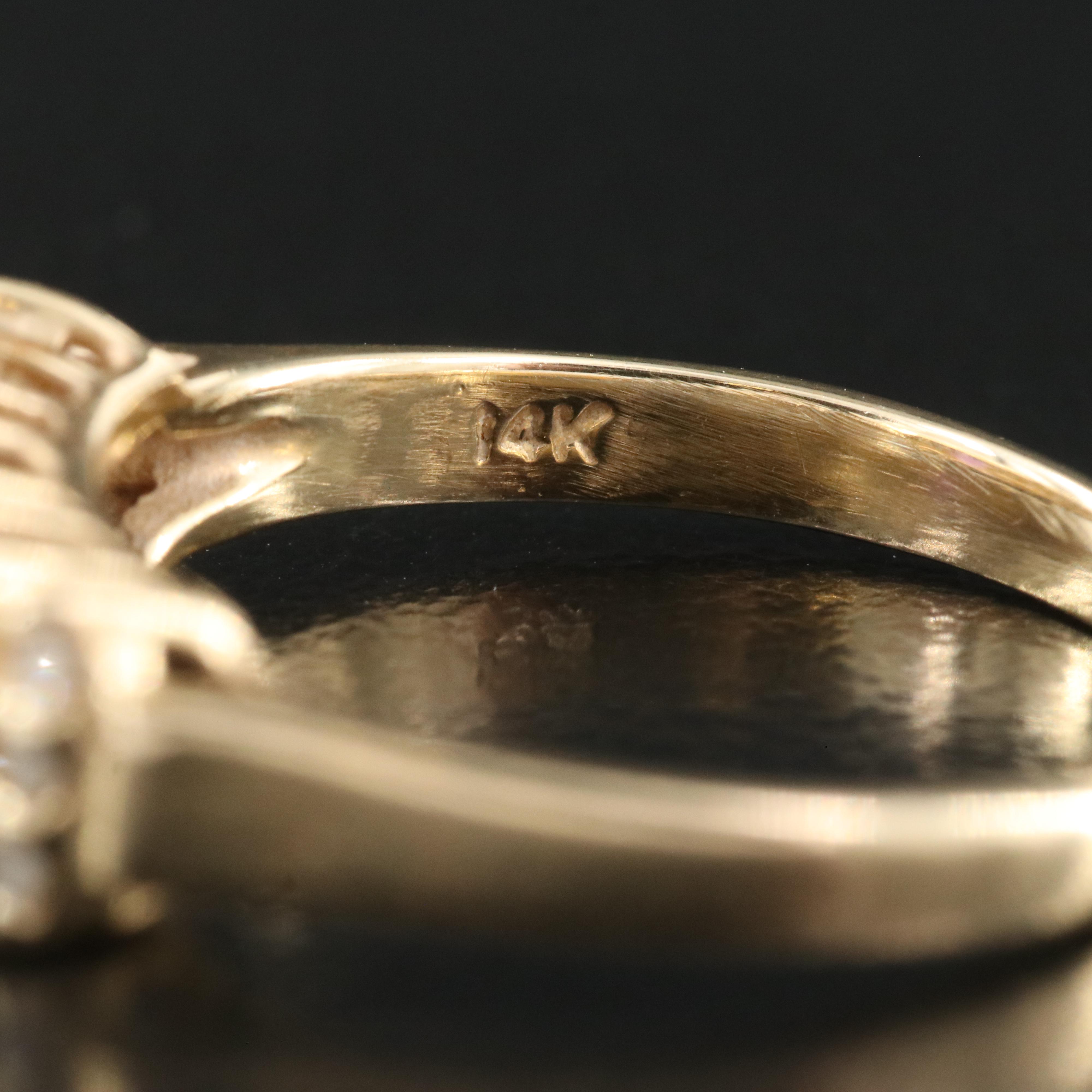 14K Amethyst and Diamond Ring