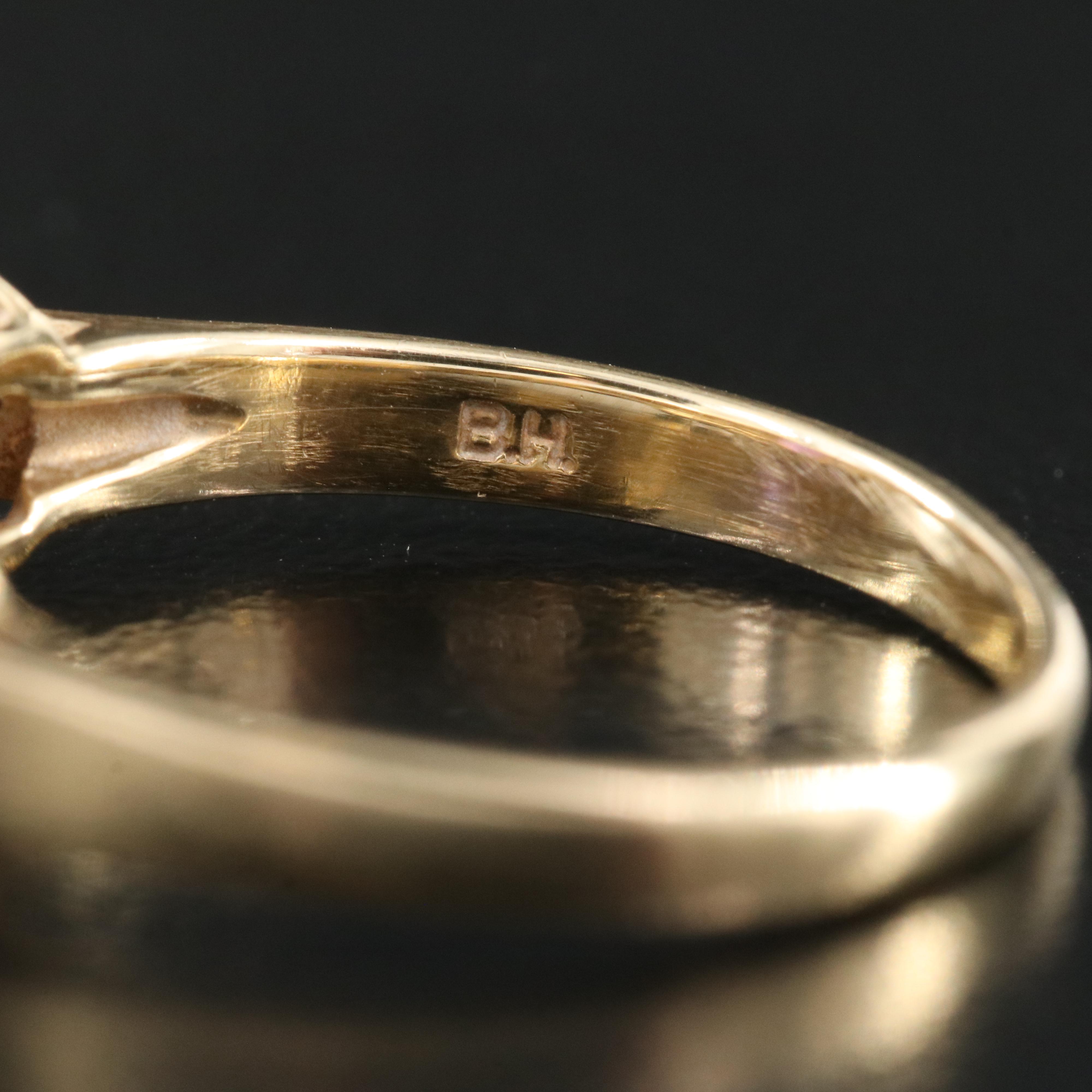 14K Amethyst and Diamond Ring