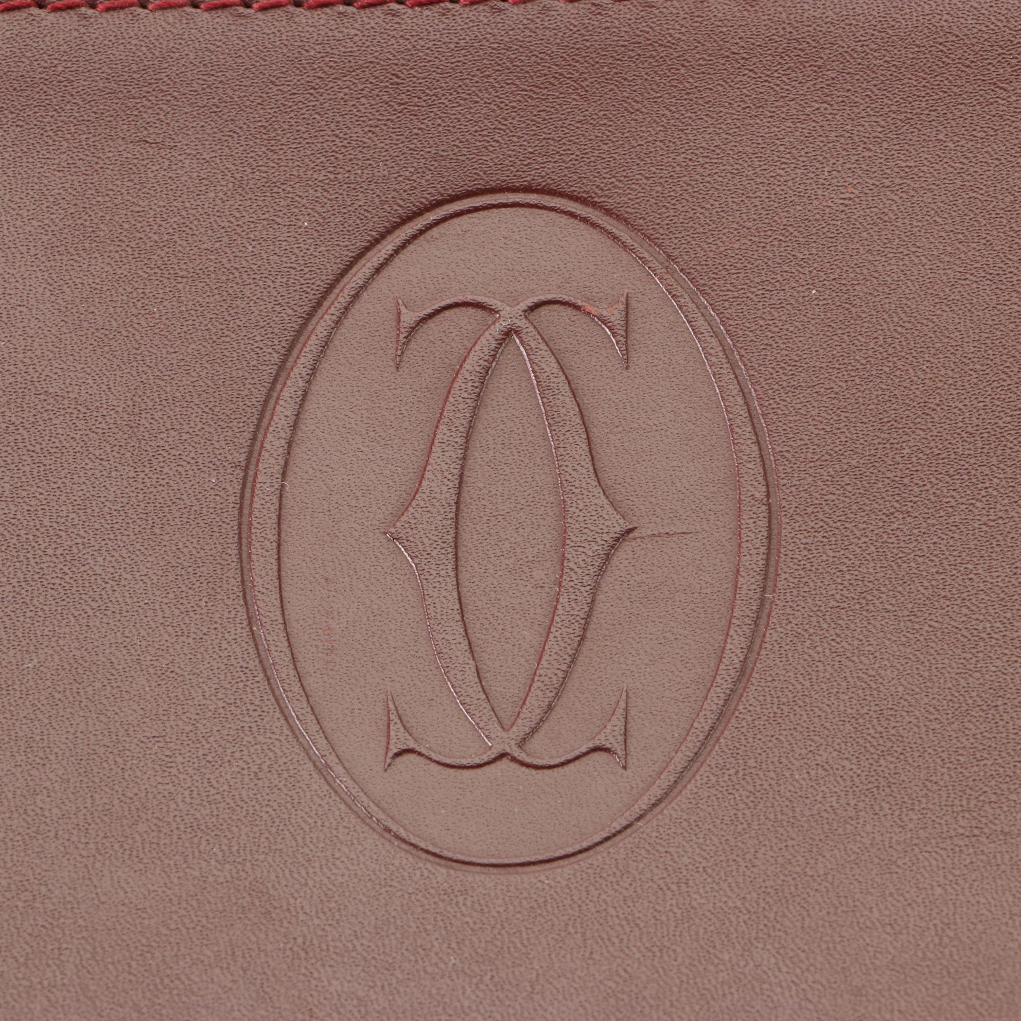 Cartier Must de Cartier Clutch in Burgundy Leather