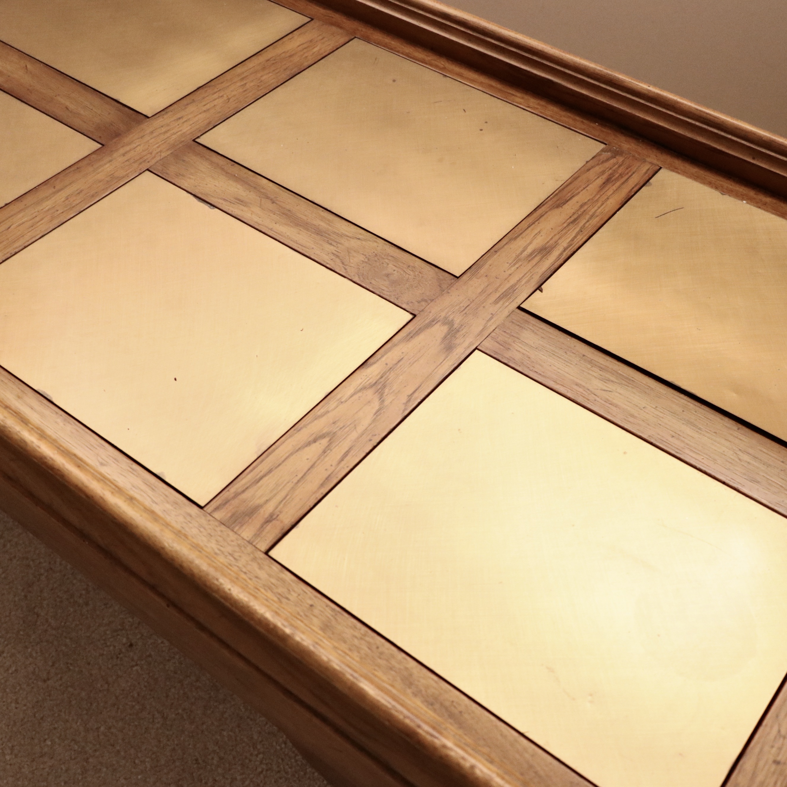 Drexel Heritage Campaign Style Pecan End Table and Coffee Table