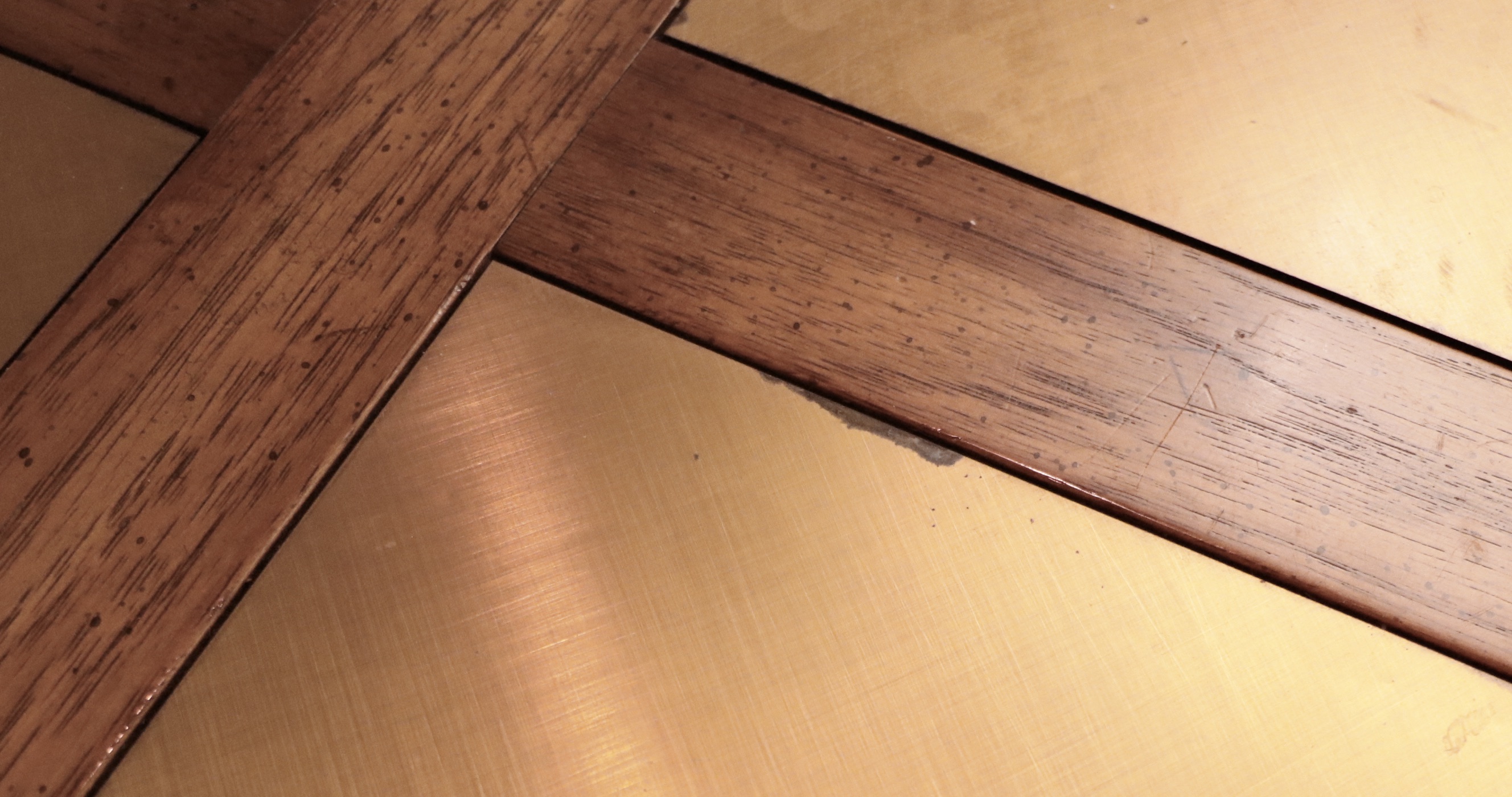 Drexel Heritage Campaign Style Pecan End Table and Coffee Table