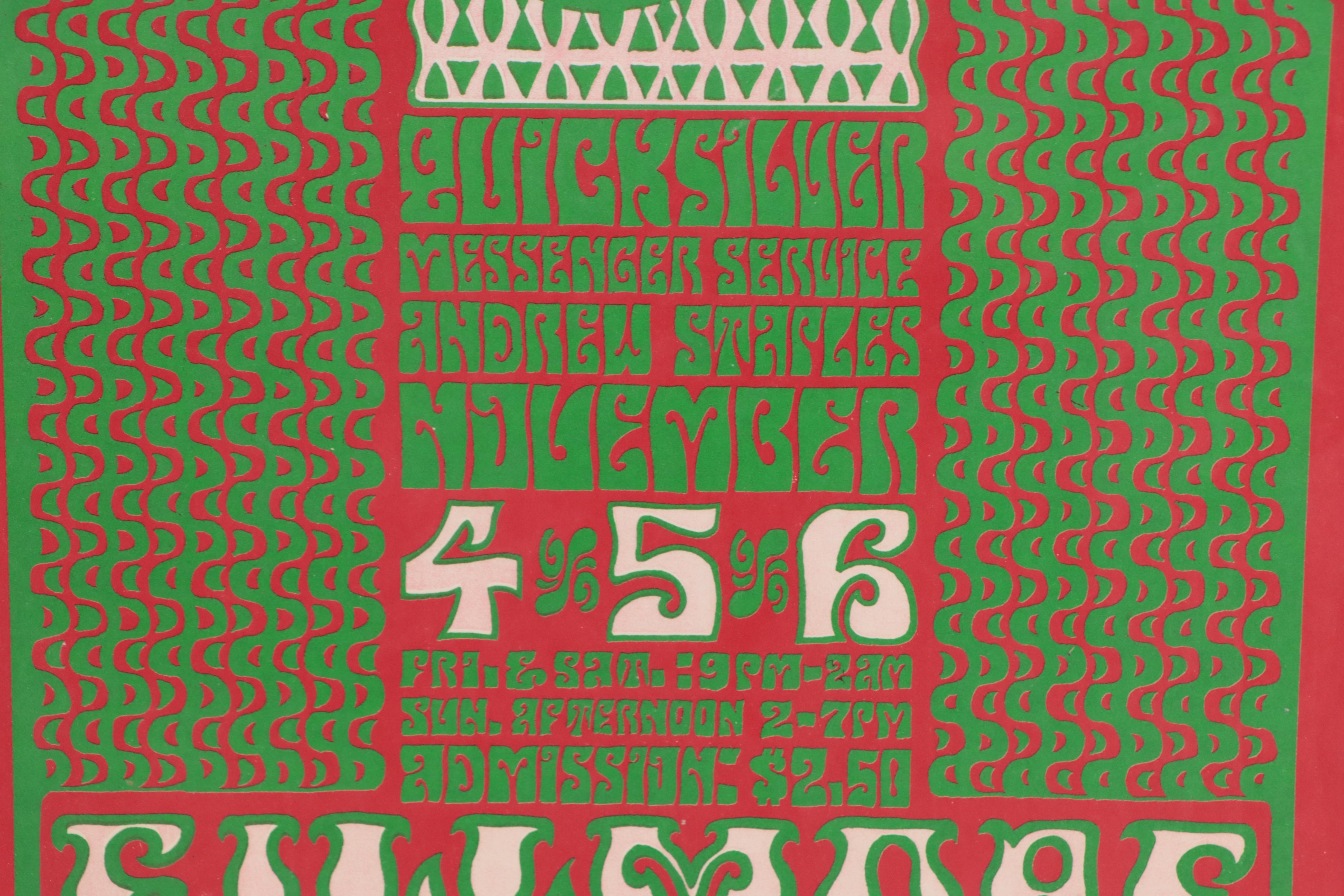 Color Lithograph Concert Poster After Wes Wilson