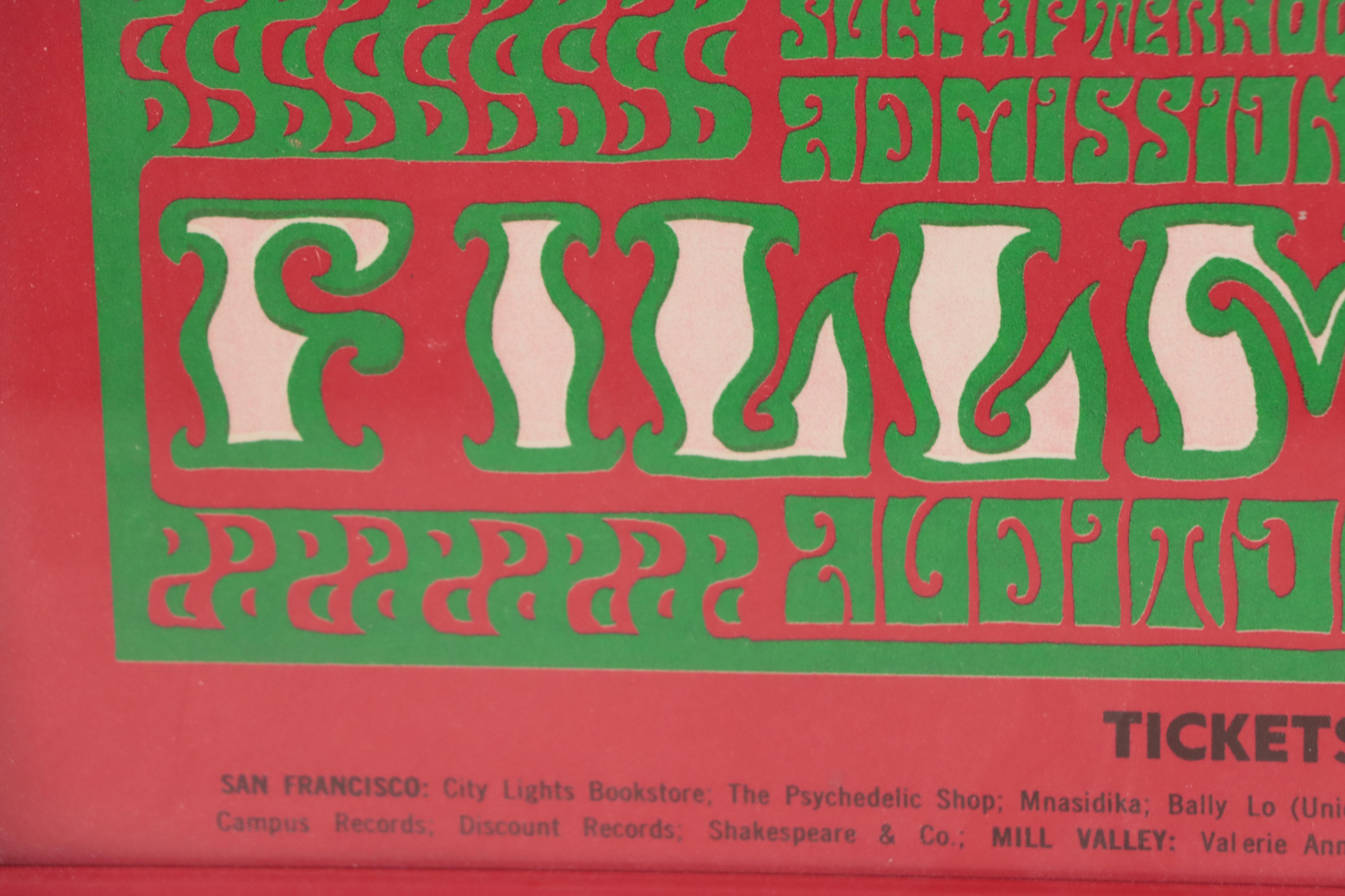 Color Lithograph Concert Poster After Wes Wilson