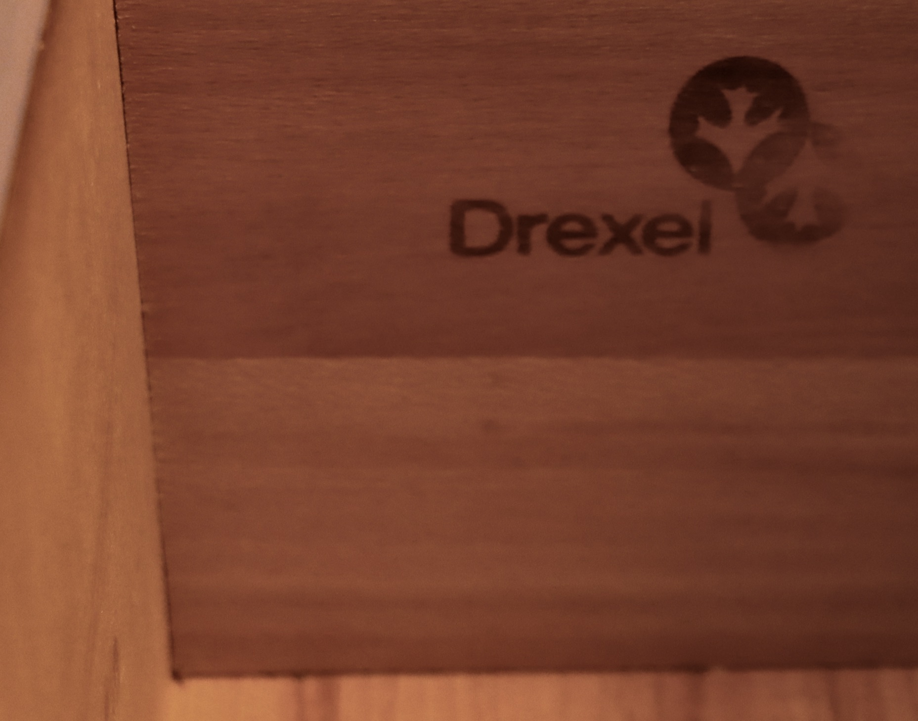 Drexel Heritage Campaign Style Pecan End Table and Coffee Table