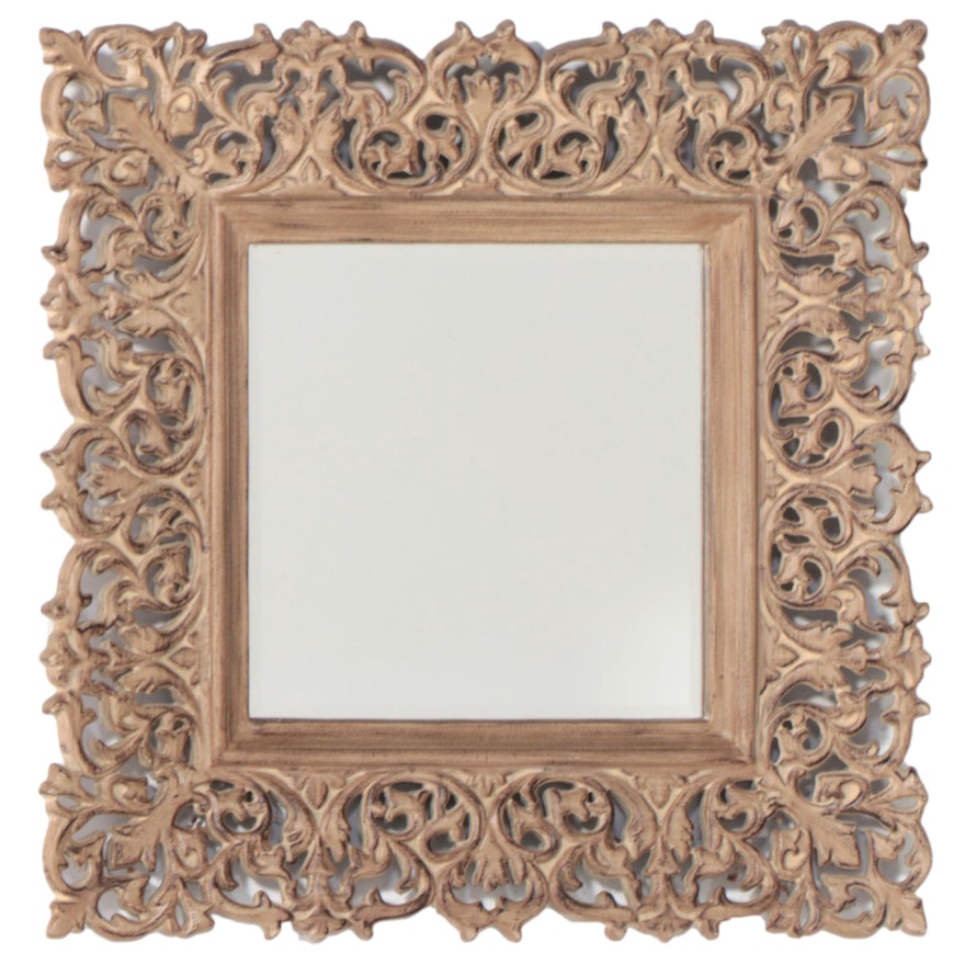 Baroque Style Painted and Molded Composite Mirror