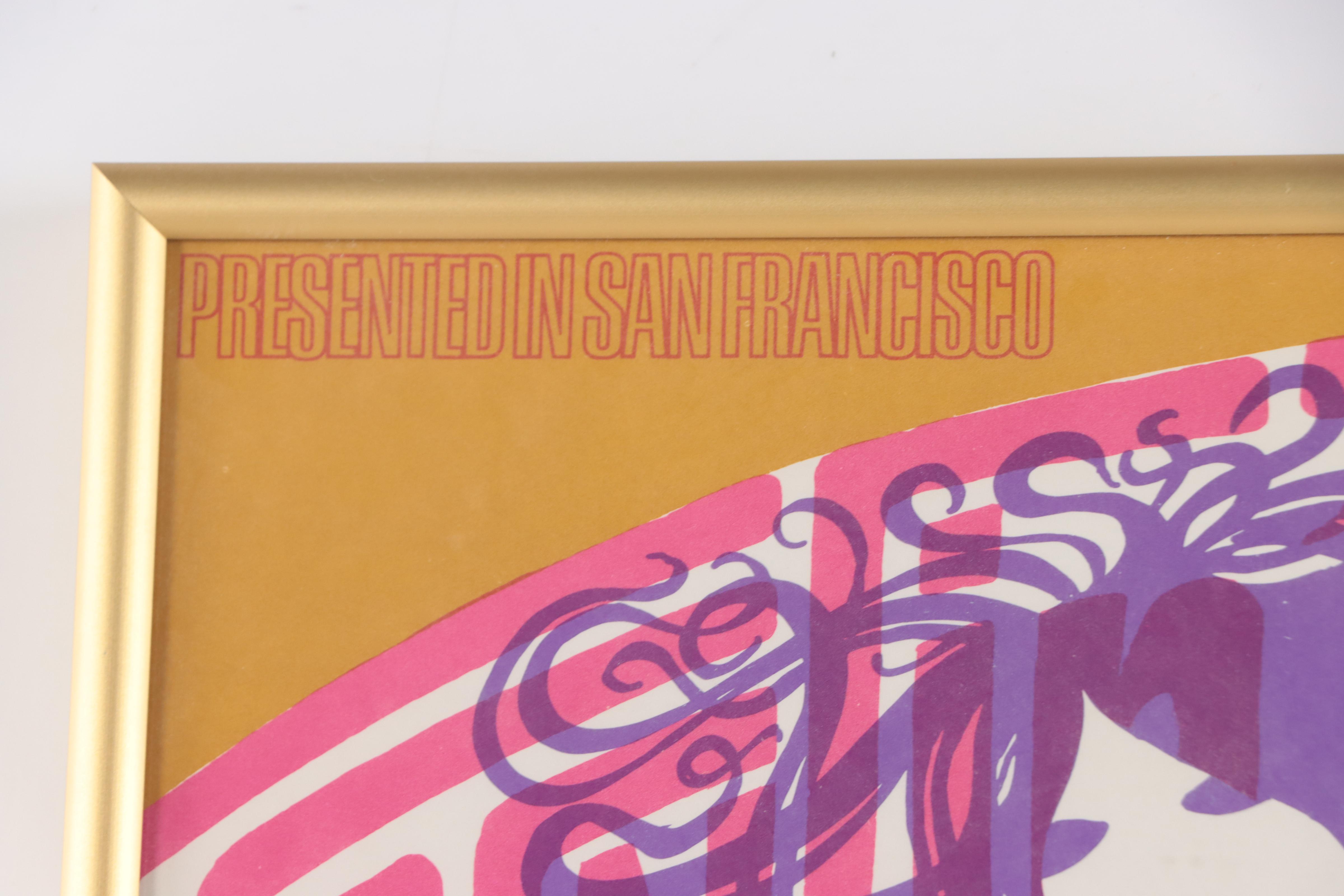 Color Lithograph Concert Poster After Peter Bailey, 1967