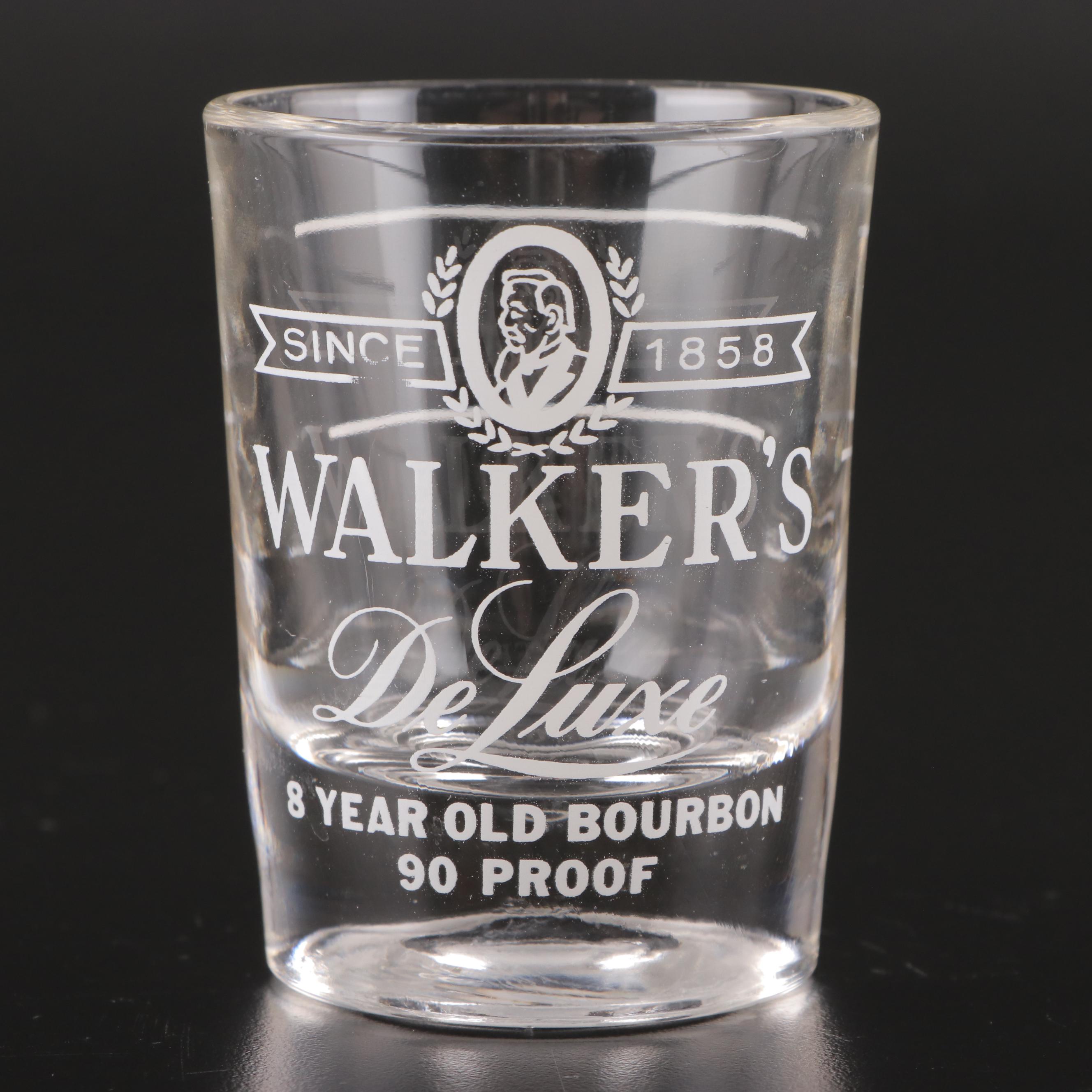 Federal Glass Walker's Bourbon Tasting Glasses, Mid to Late 20th Century