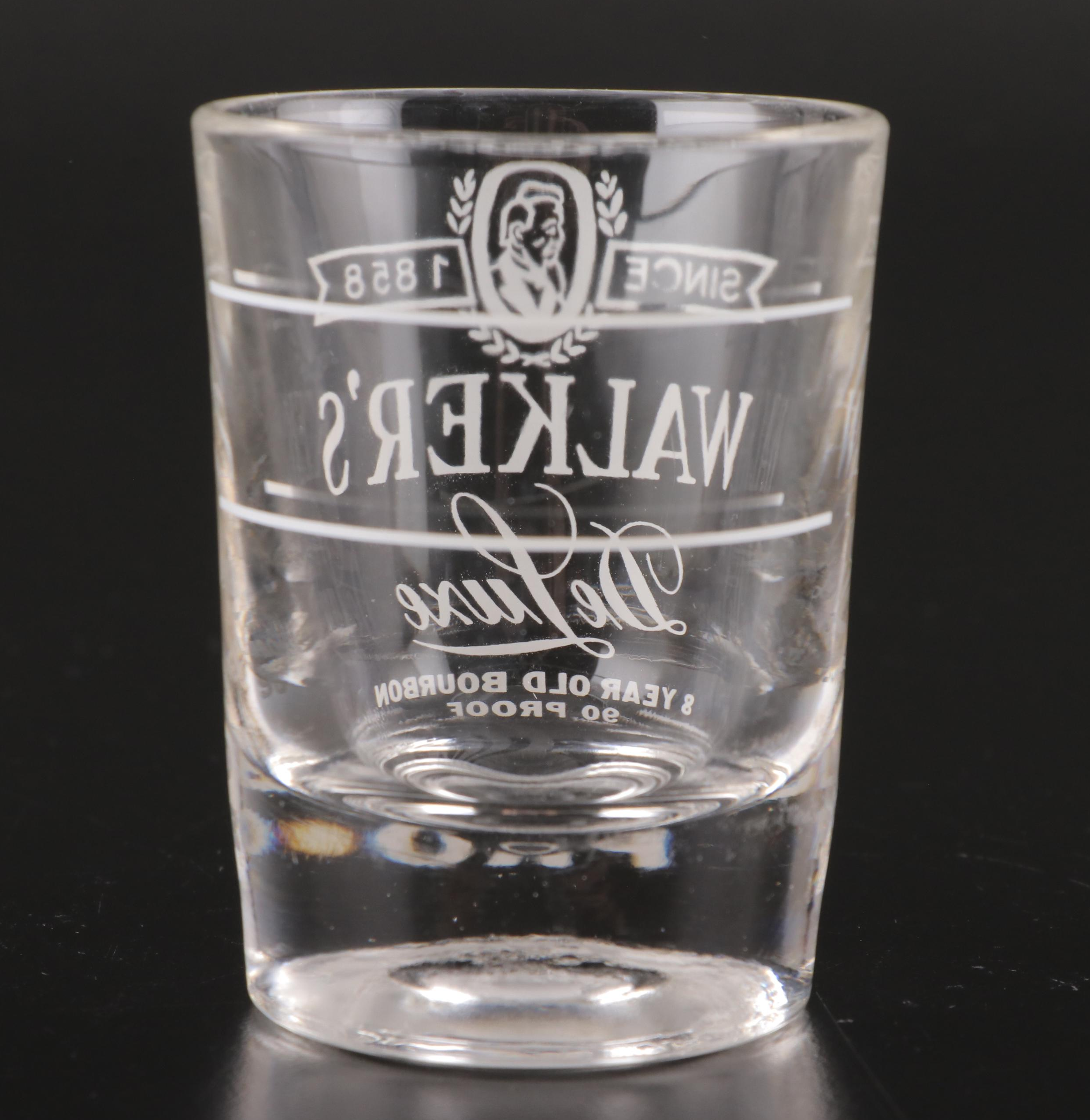 Federal Glass Walker's Bourbon Tasting Glasses, Mid to Late 20th Century