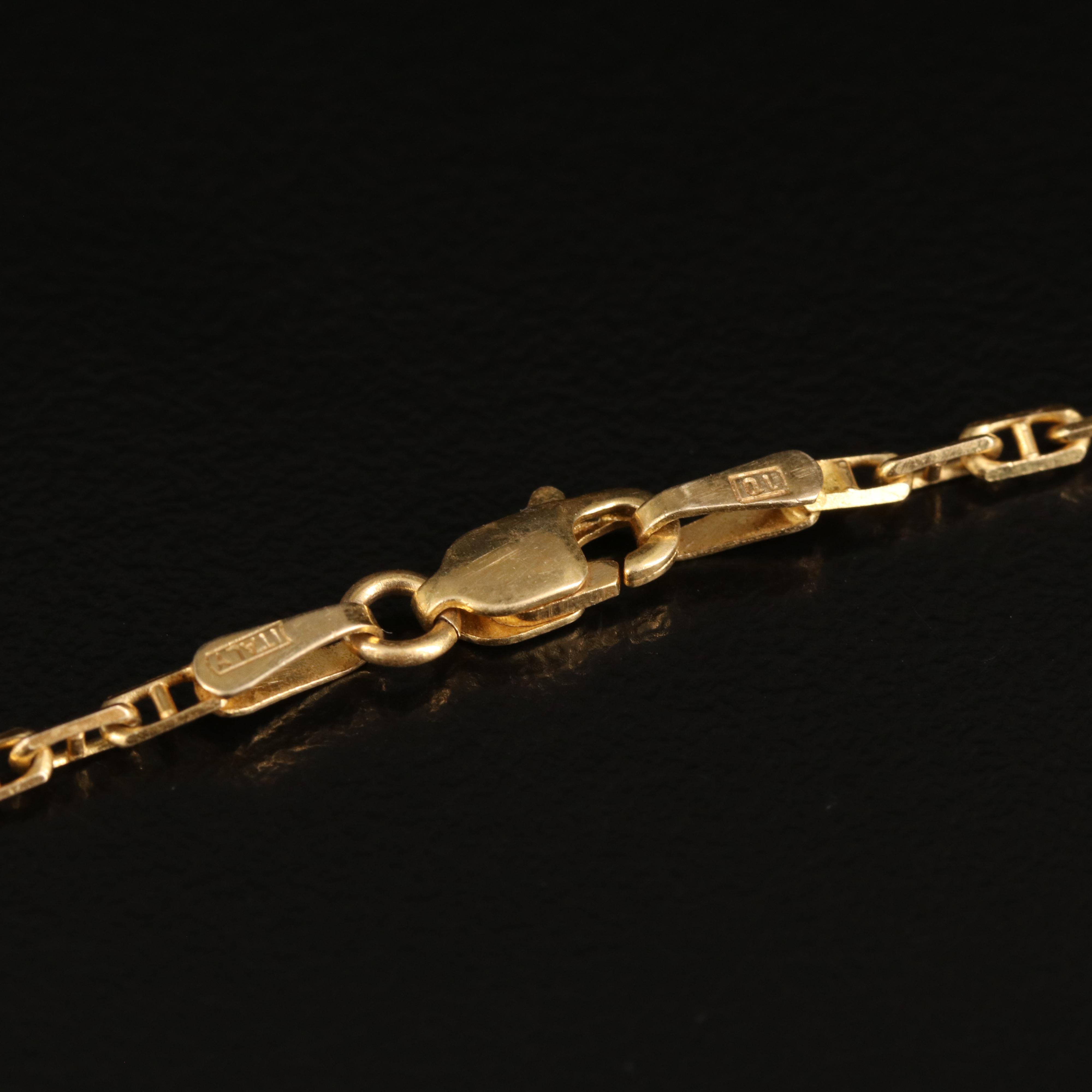 14K Ceramic Cameo Pendant Necklace