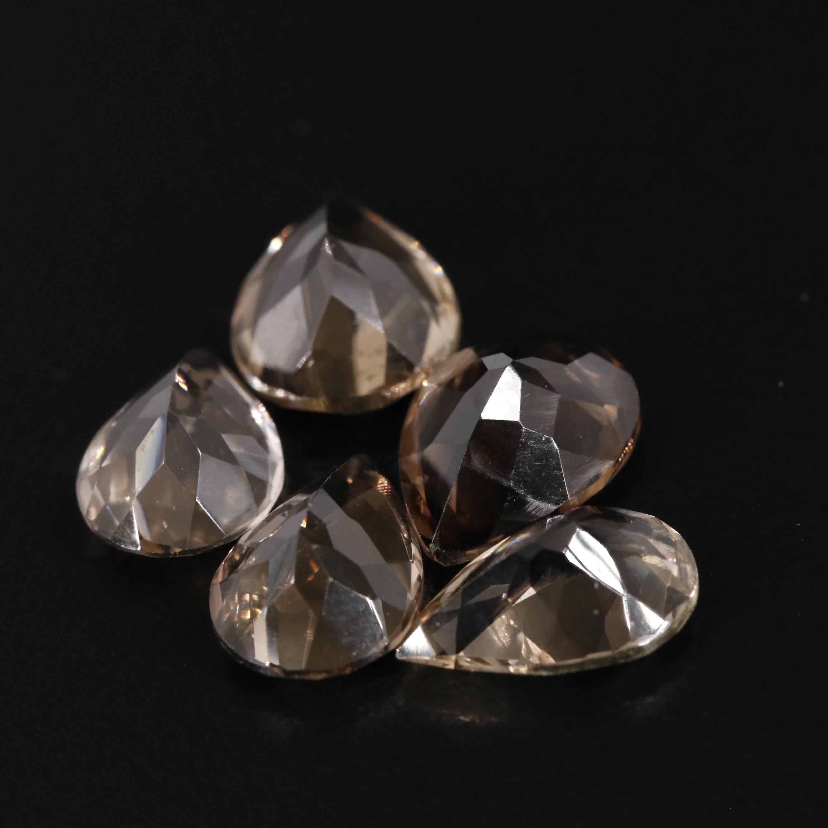 Loose 13.95 CTW Smoky Quartz Lot