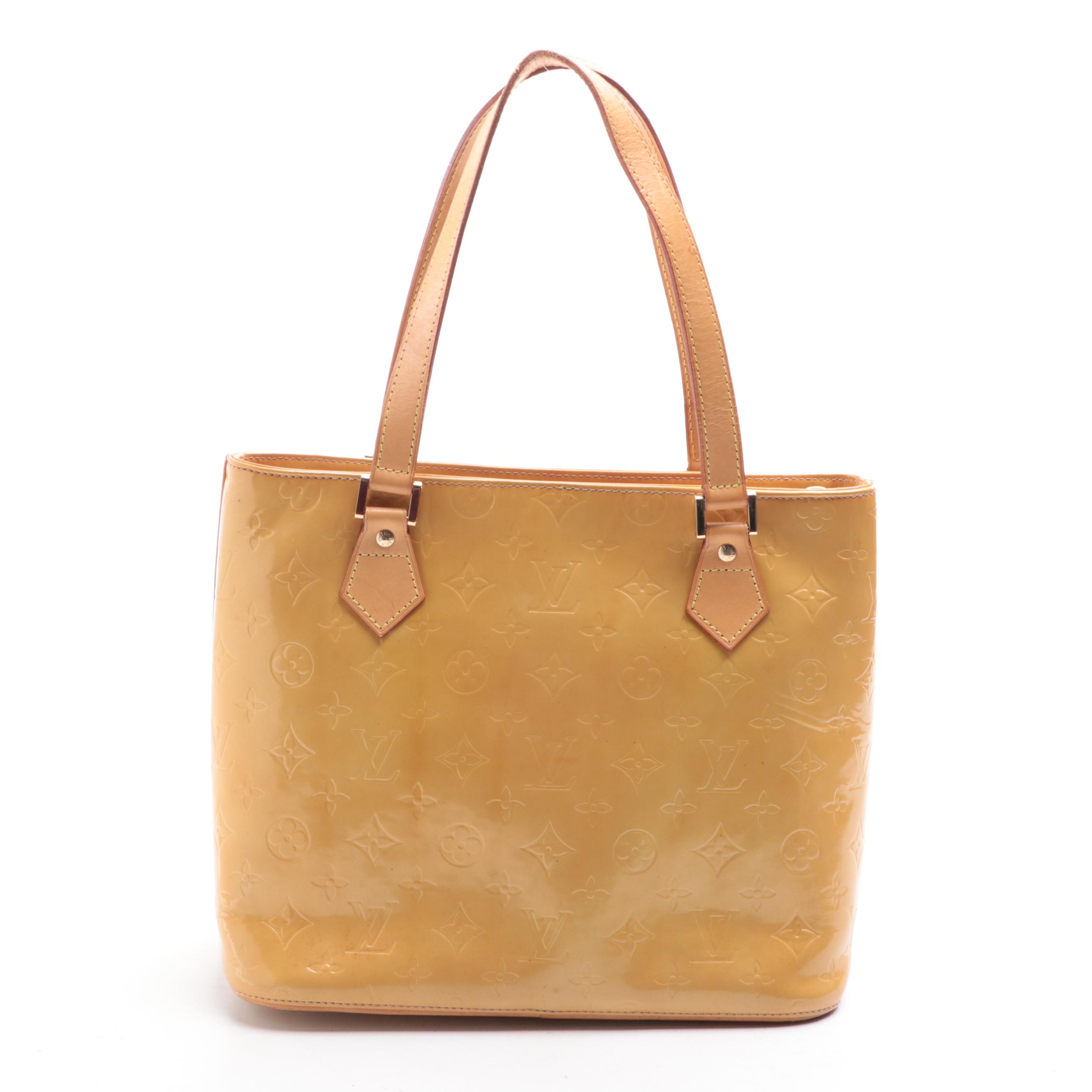 Louis Vuitton Houston Bag in Monogram Vernis and Vachetta Leather