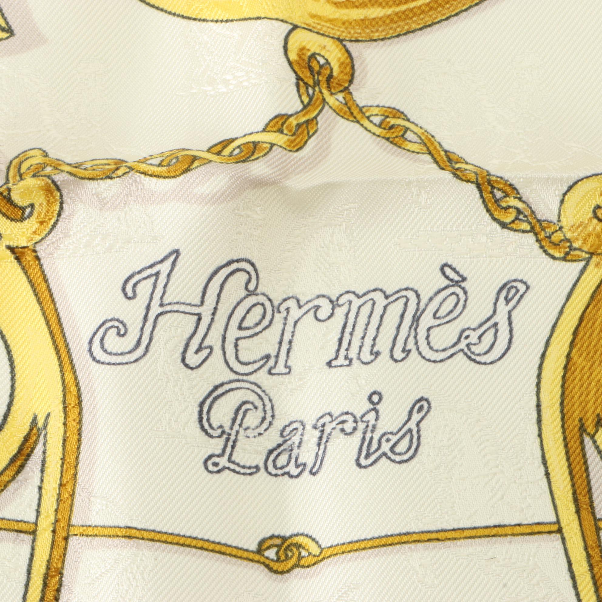 Hermès "L'Instruction du Roy" Scarf 90 in Silk Jacquard with Box