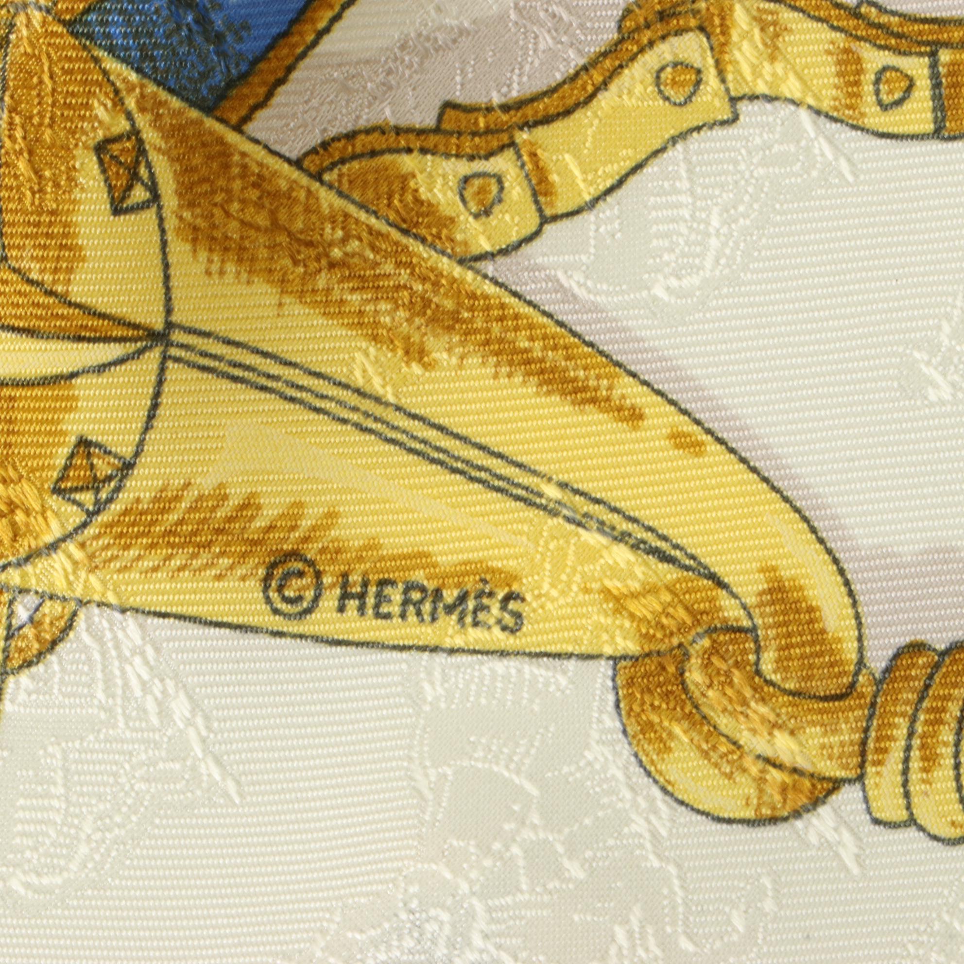 Hermès "L'Instruction du Roy" Scarf 90 in Silk Jacquard with Box