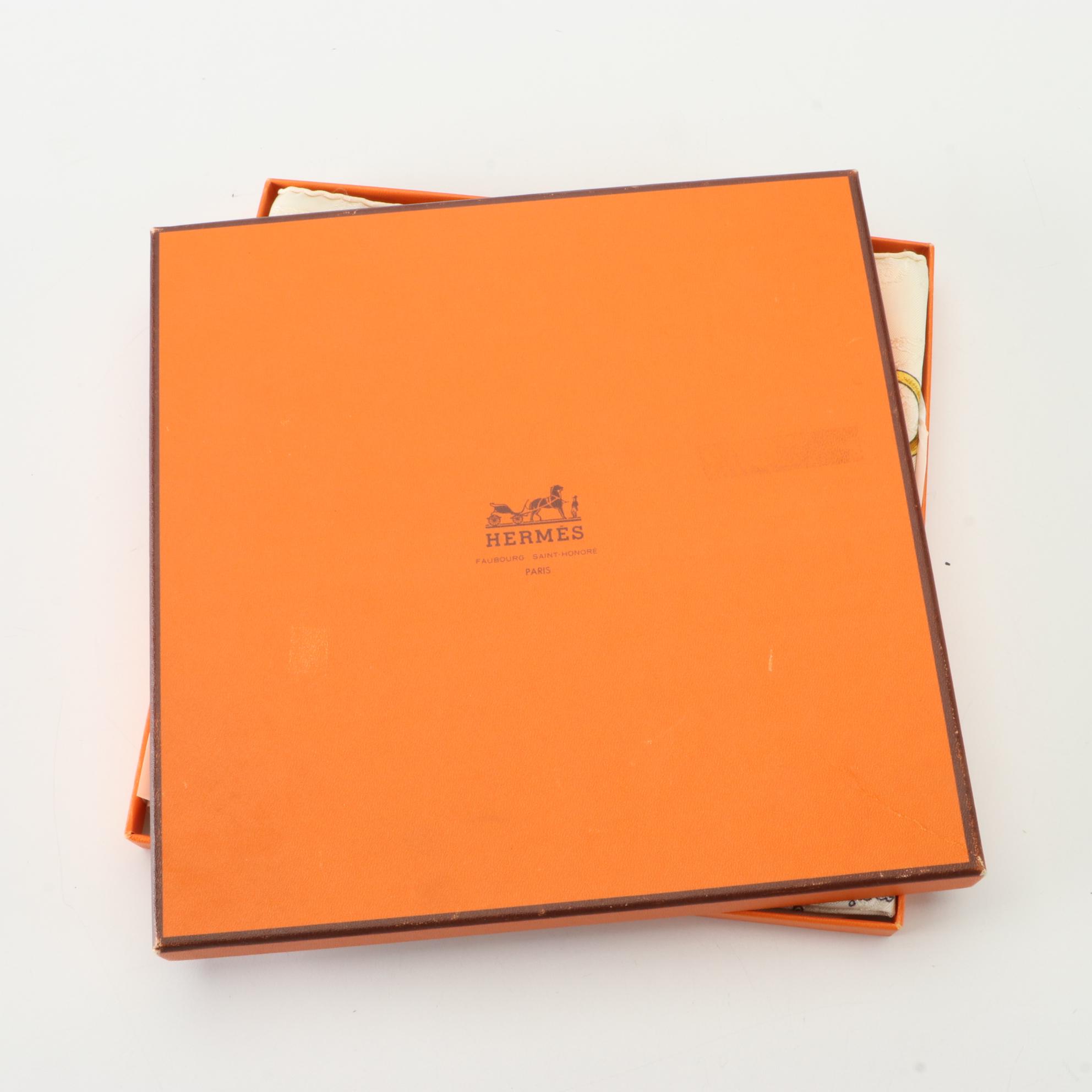 Hermès "L'Instruction du Roy" Scarf 90 in Silk Jacquard with Box