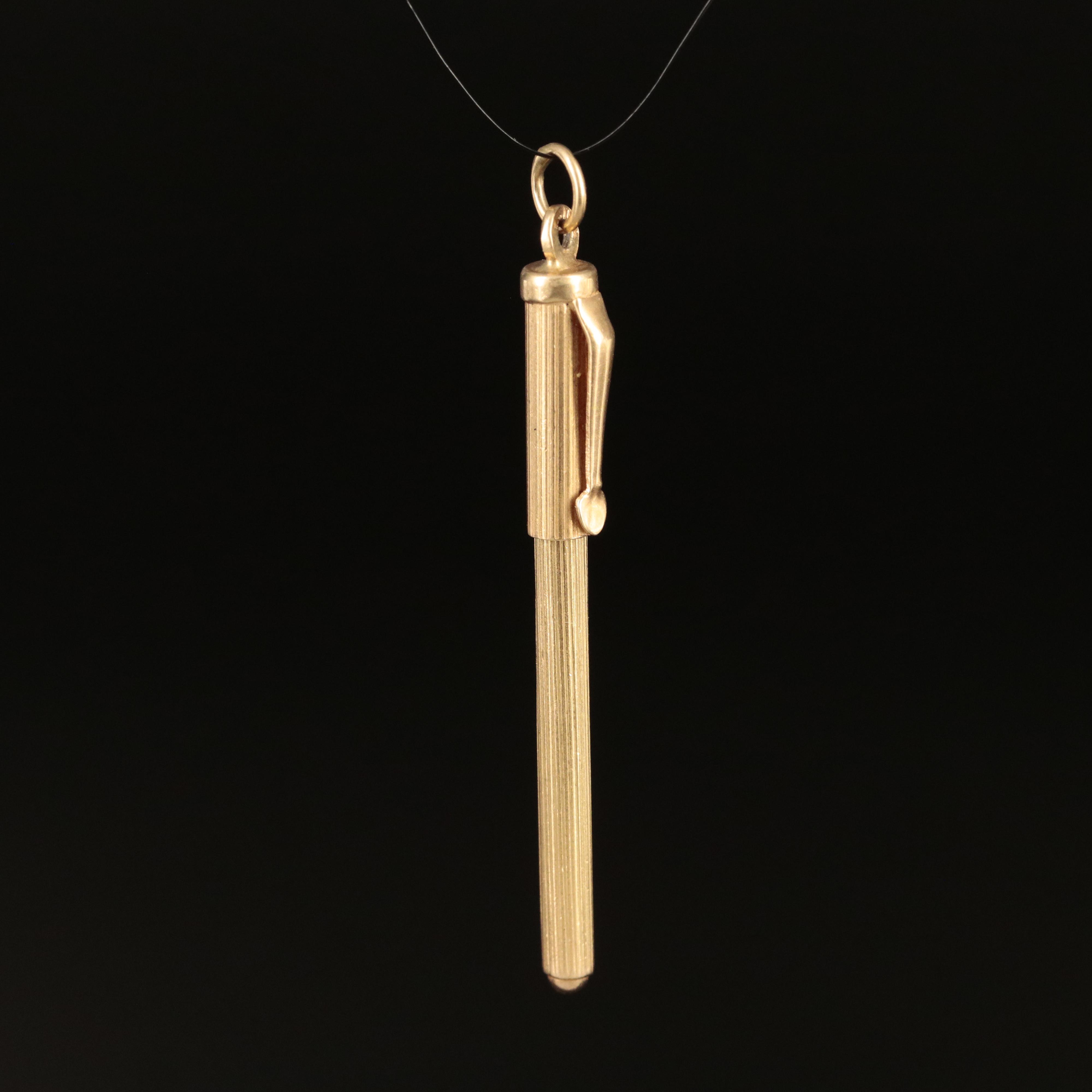 Vintage 14K Pen Pendant