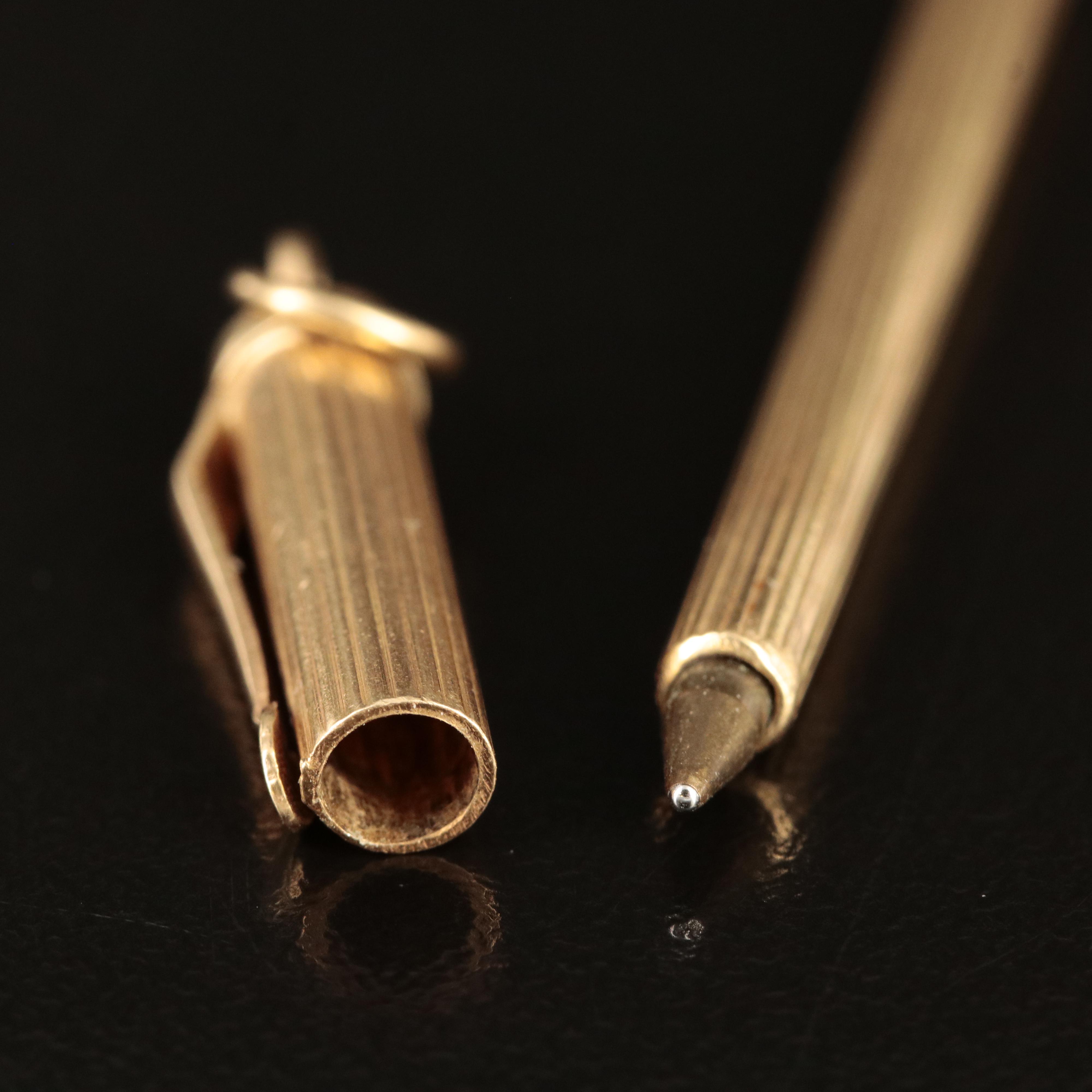 Vintage 14K Pen Pendant