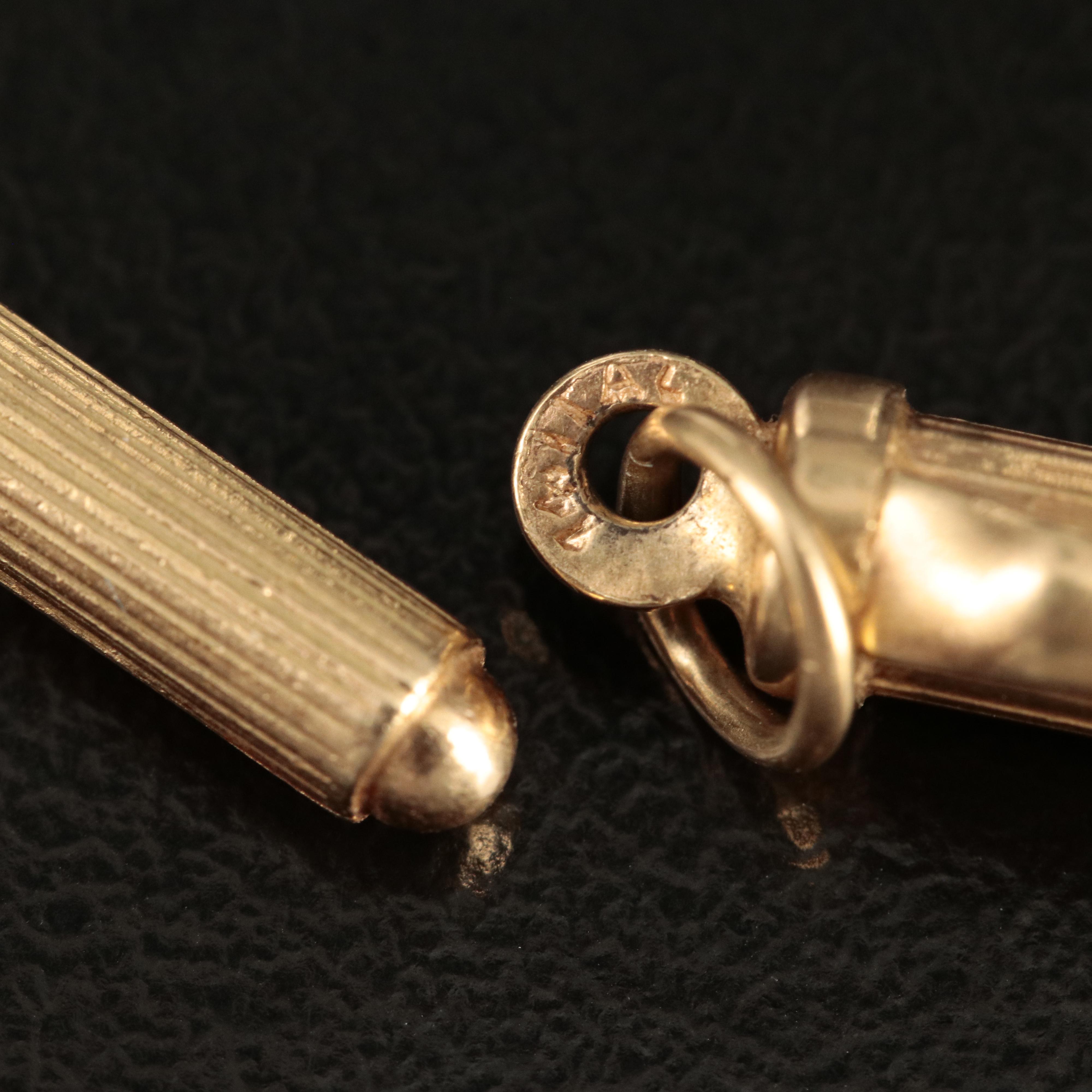 Vintage 14K Pen Pendant