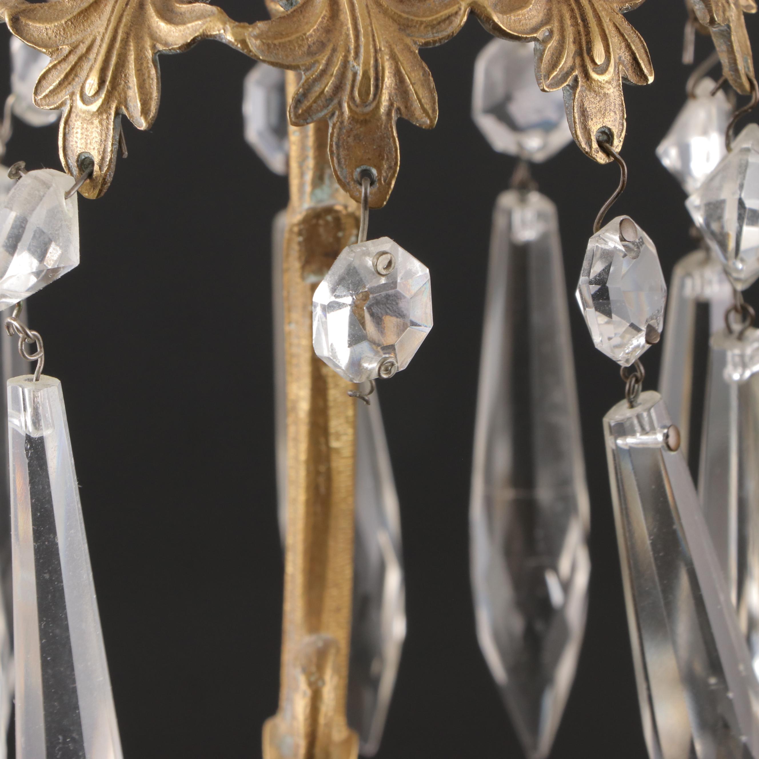 Pair of Cast Brass Girandole Candlesticks Attributed to Cornelius & Co.